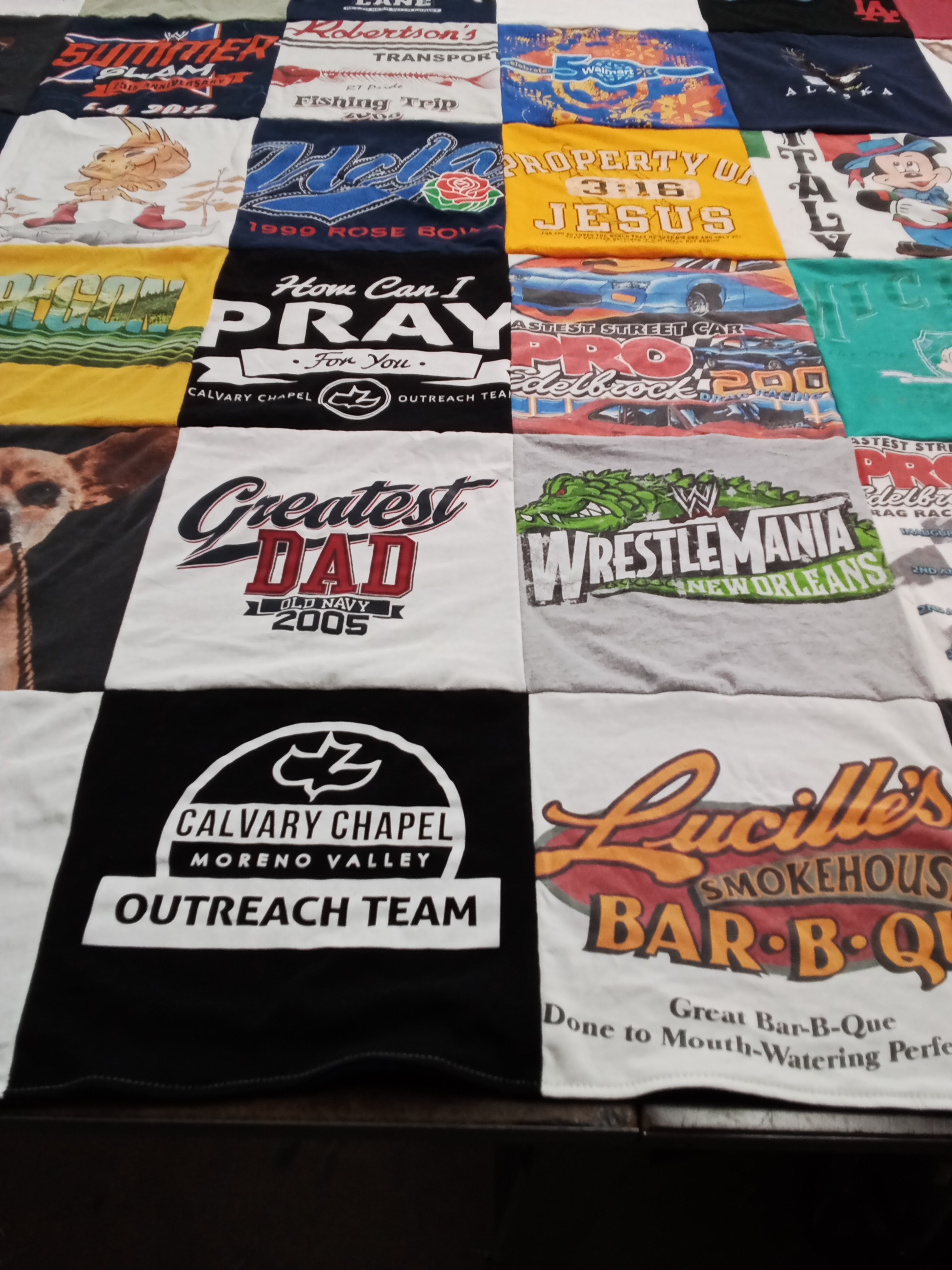 T-shirt quilt featuring wwe by ROSE from CA