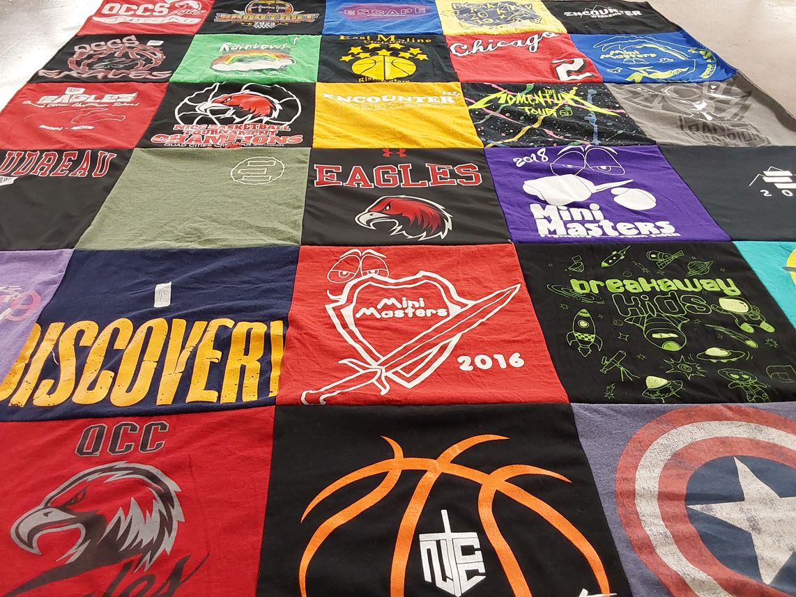 T-shirt quilt featuring eagles by Angir from IL