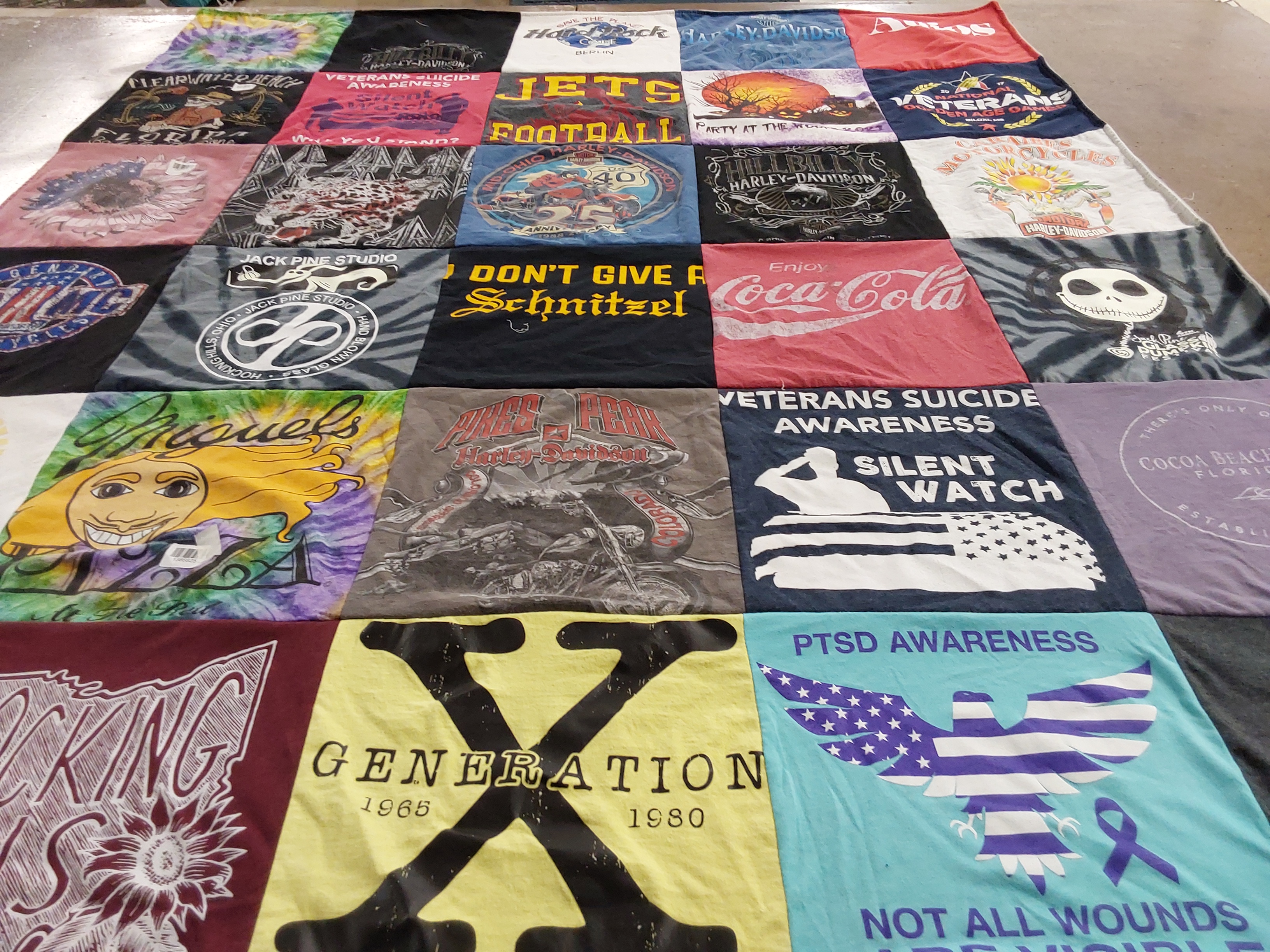 T-shirt quilt featuring jets football by Catherine from OH
