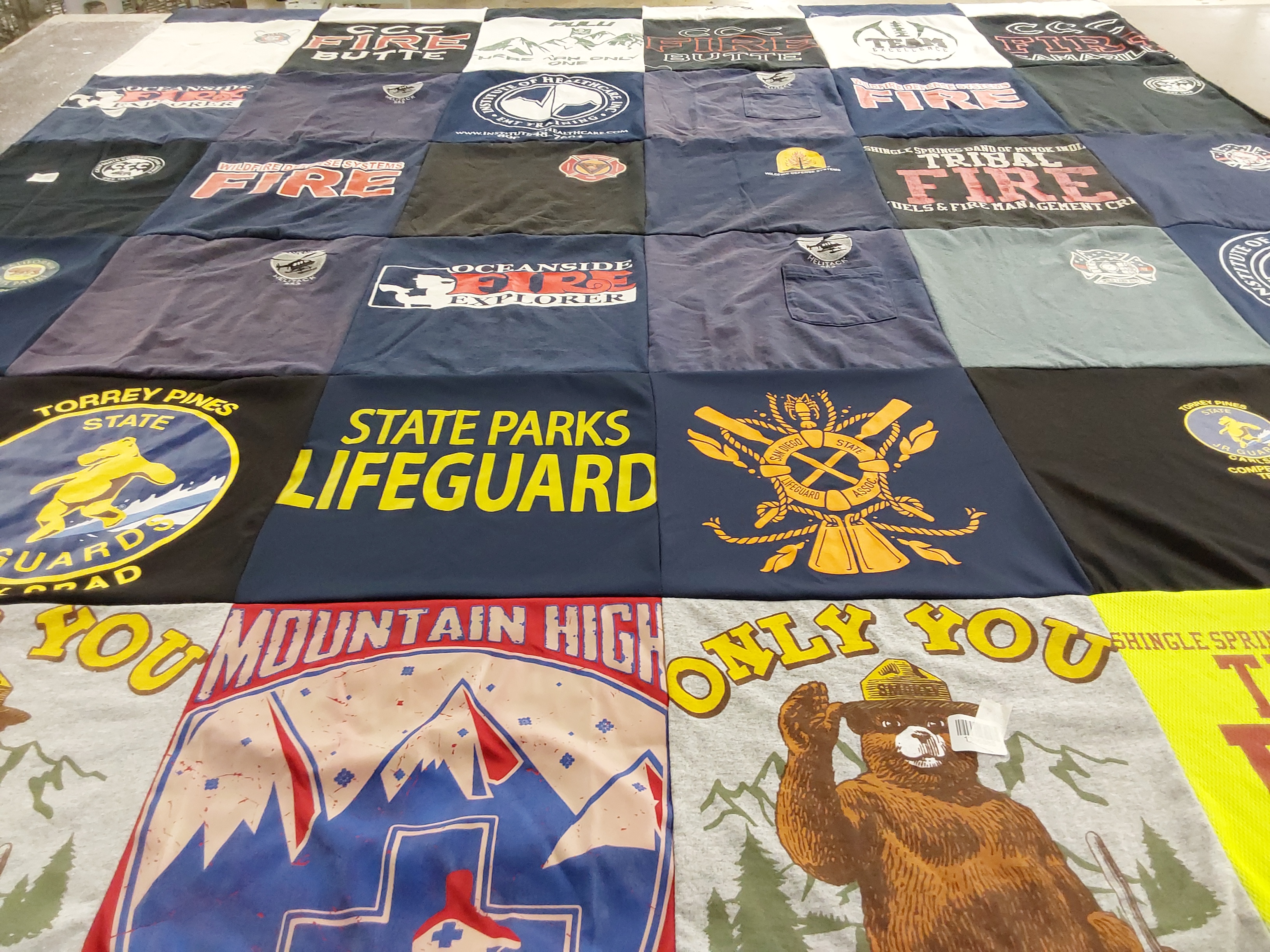 T-shirt quilt from torrey pines high school by aaron from CA