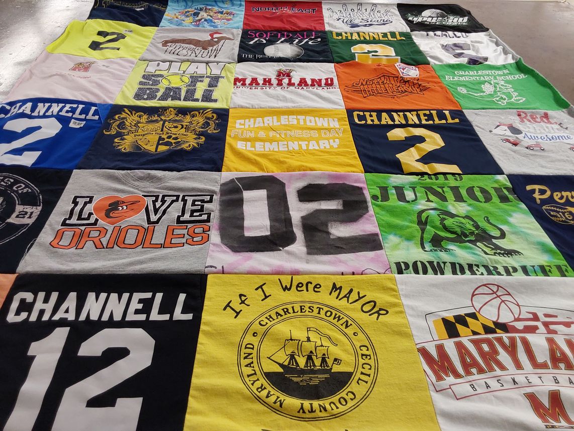 T-shirt quilt featuring orioles, maryland basketball by Holly from MD