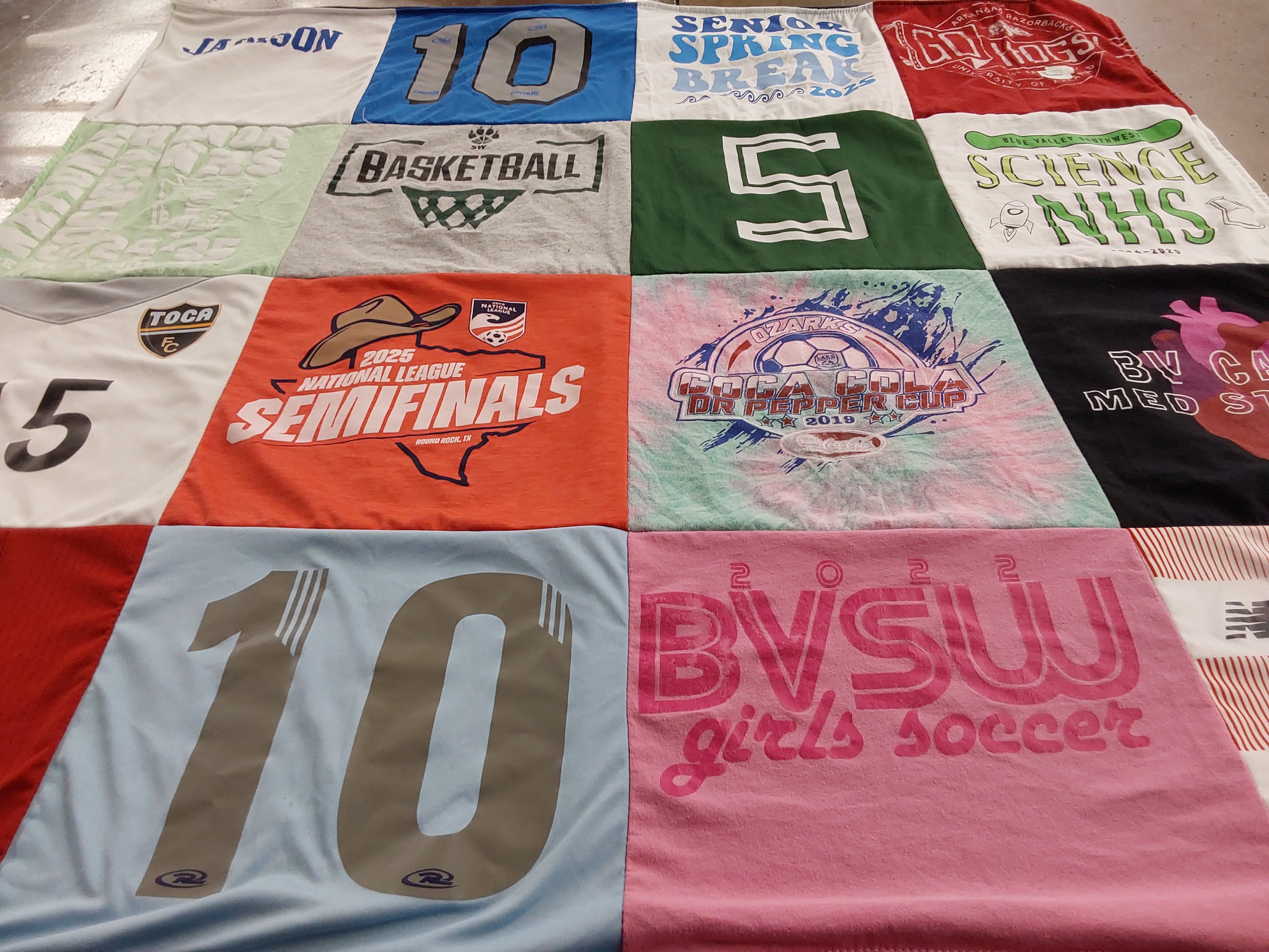 T-shirt quilt featuring baldwin wallace university girls soccer by cheri from KS