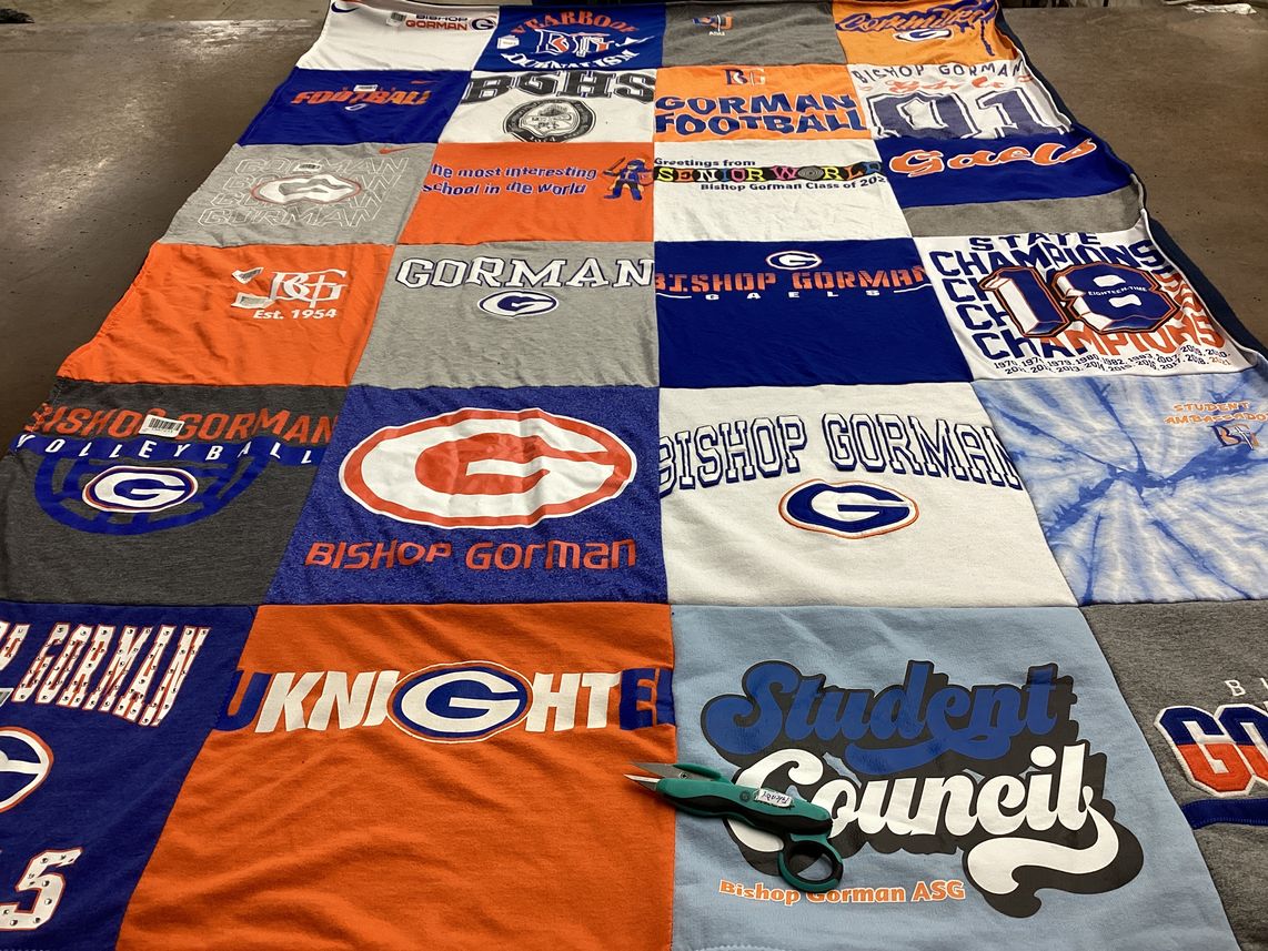 T-shirt quilt featuring bishop gorman high school football, bishop gorman high school volleyball by David from NV
