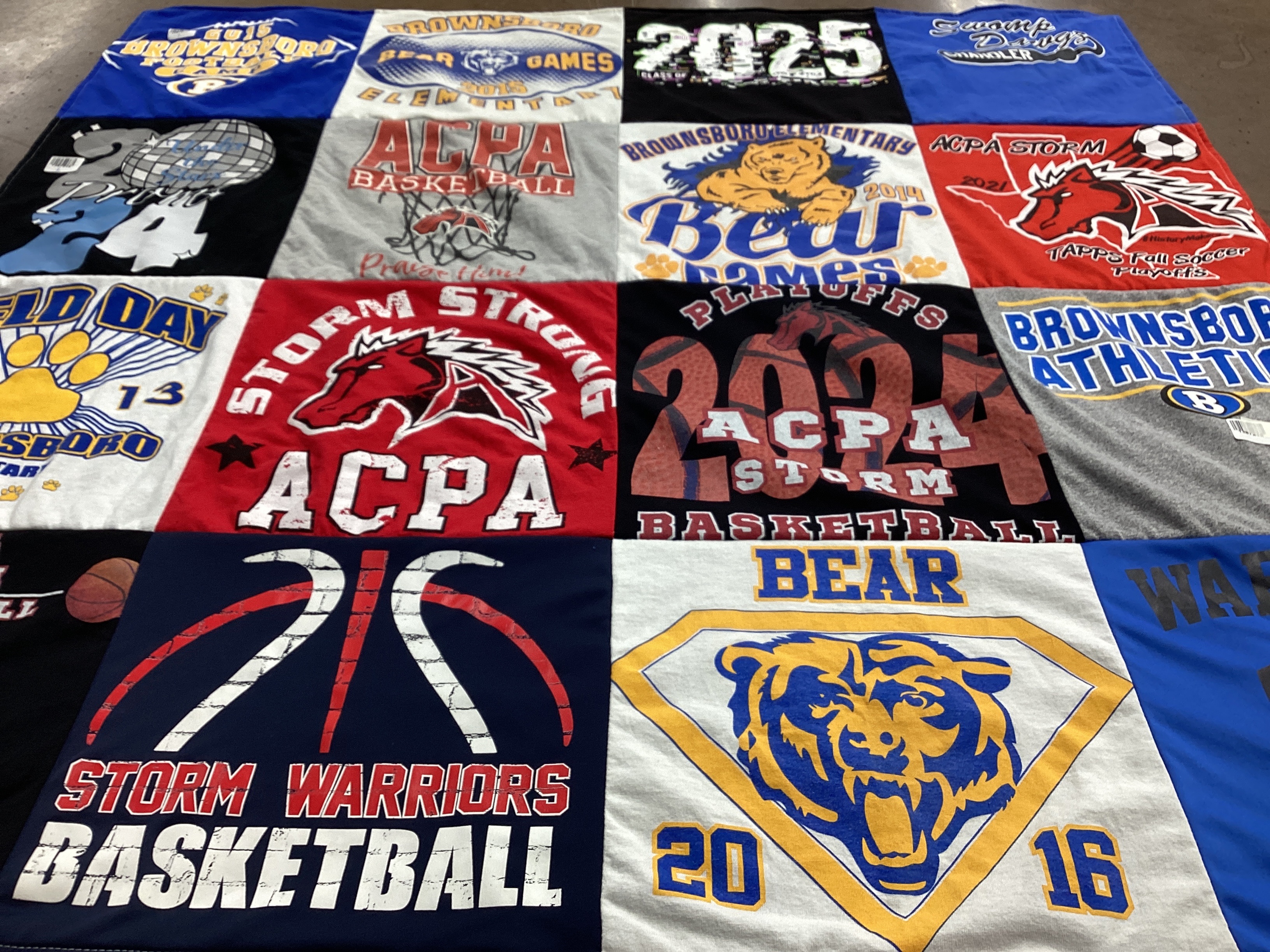 T-shirt quilt featuring acpa storm, storm warriors by Coleen from TX