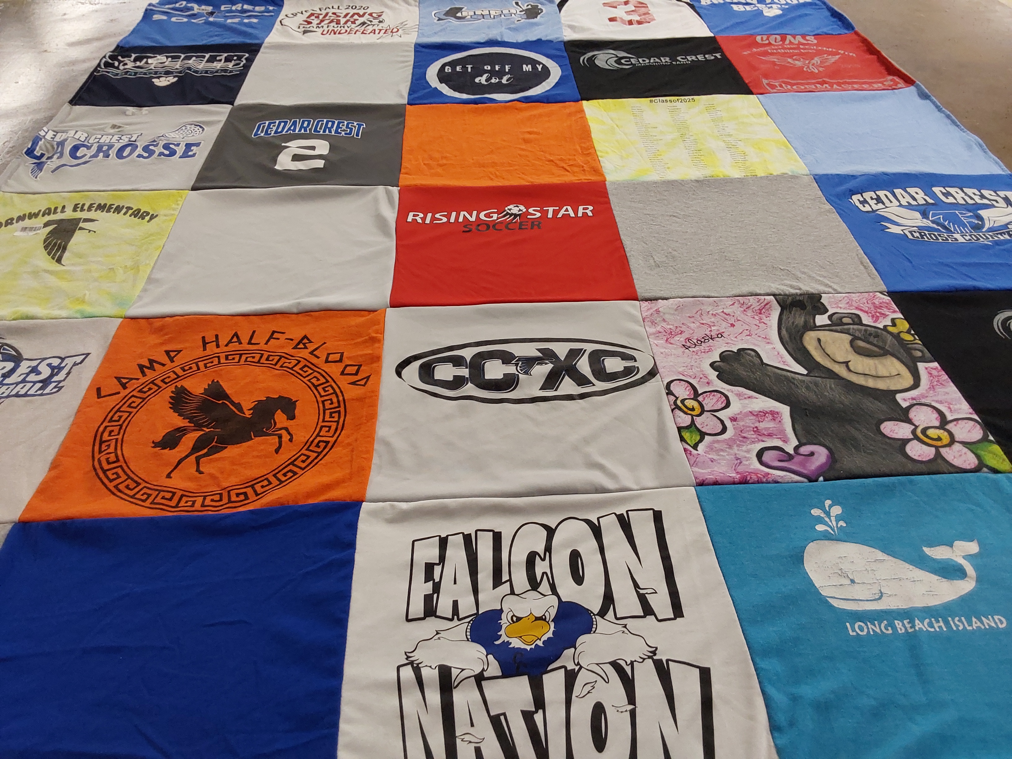 T-shirt quilt featuring cedar crest lacrosse, cedar crest soccer by Suzanne from PA