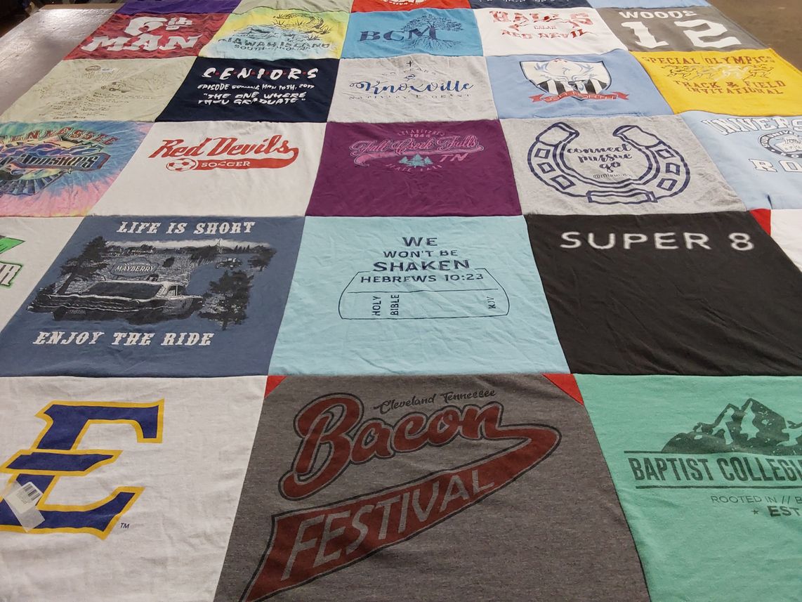 T-shirt quilt featuring cleveland high school red devils soccer by Calah from TN