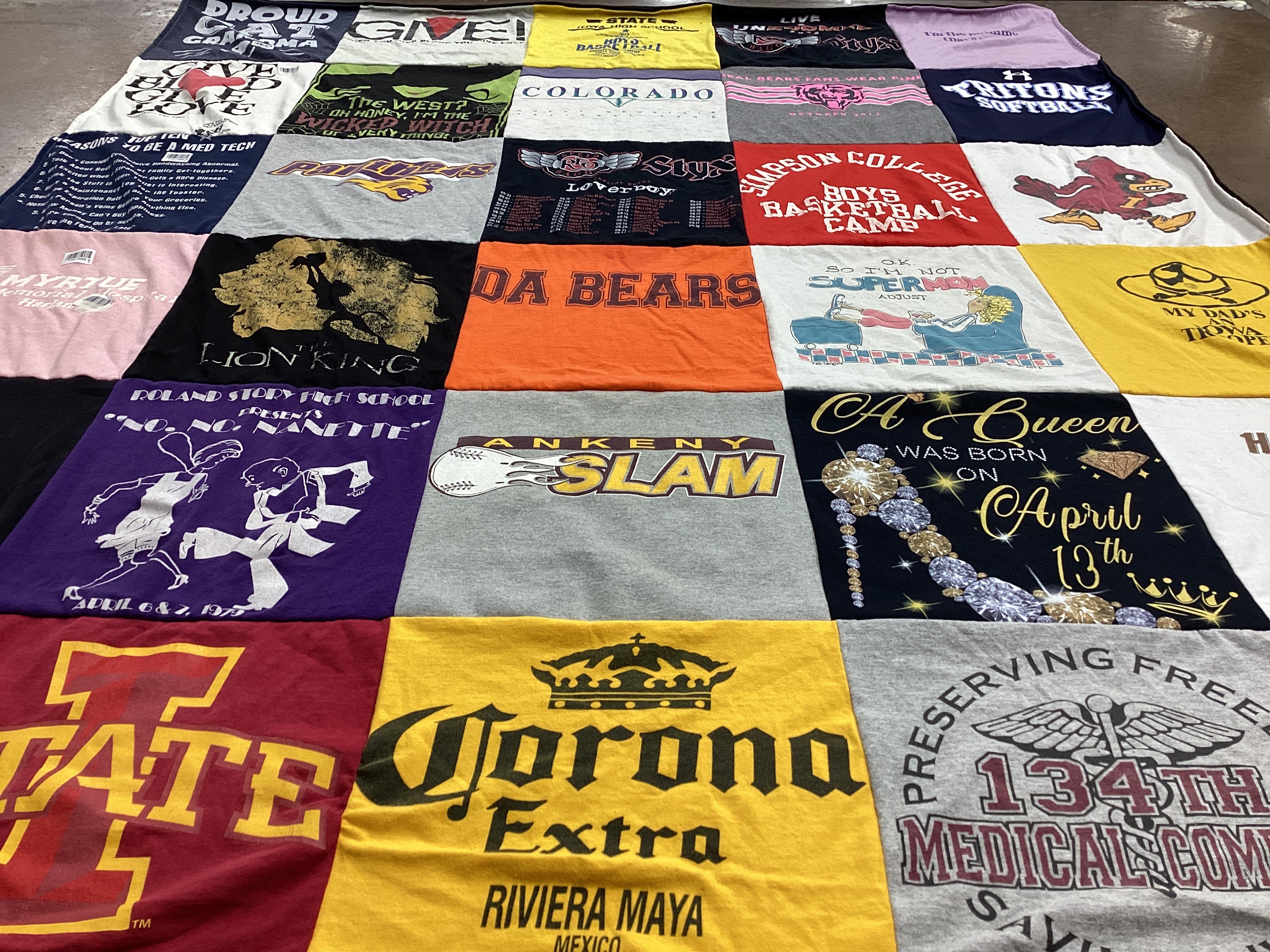 T-shirt quilt featuring ankeny slam by Janelle from IA