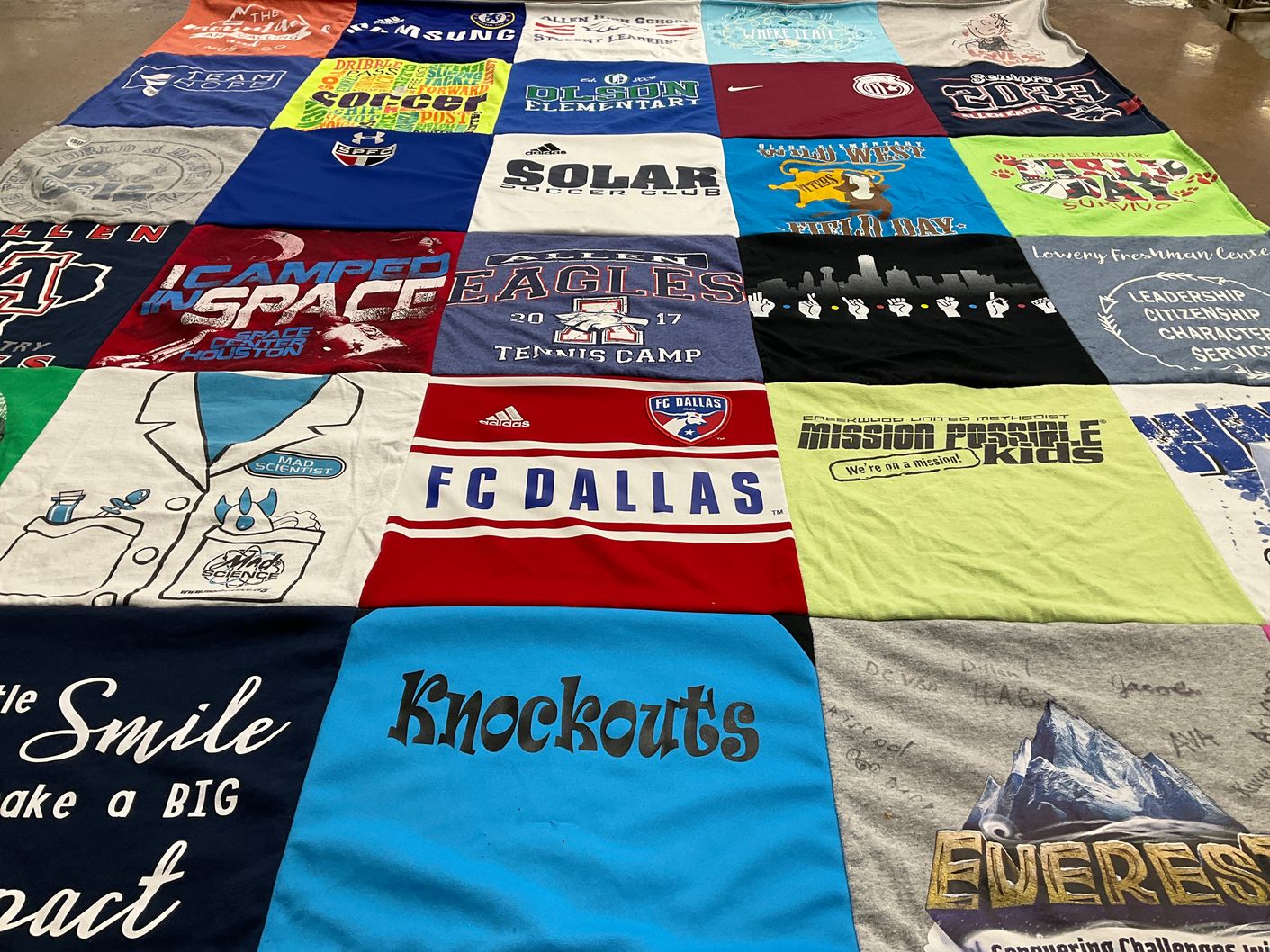 T-shirt quilt featuring fc dallas by Shannon from TX