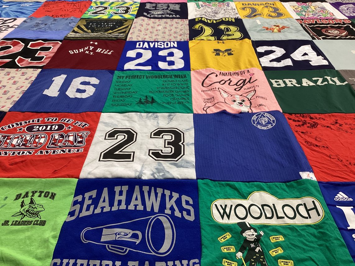 T-shirt quilt featuring seahawks by Helene from NY