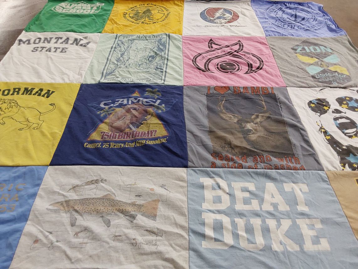 T-shirt quilt from montana state university by Lara-Anne from CO