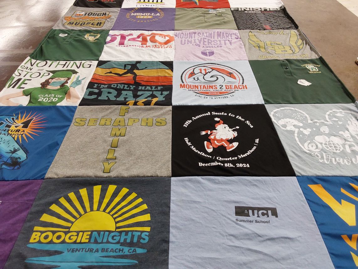 T-shirt quilt from mount saint mary's university, university of california, los angeles by JaiLina from CA