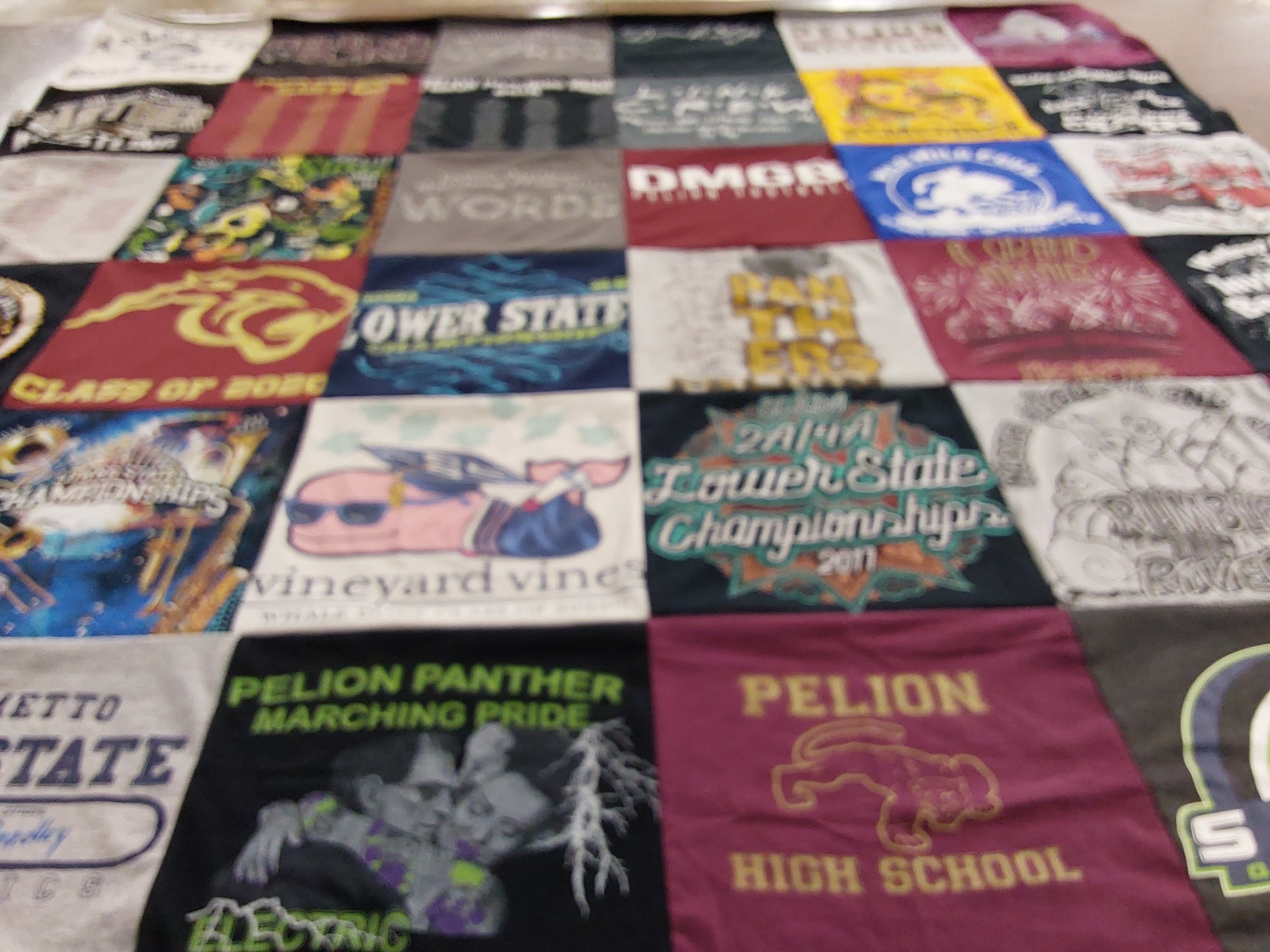 T-shirt quilt featuring pelion high school by Susan from SC
