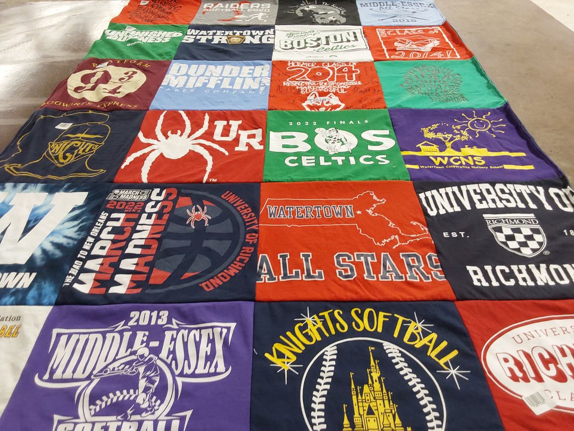 T-shirt quilt featuring watertown all stars, boston celtics by Nicholas from MA
