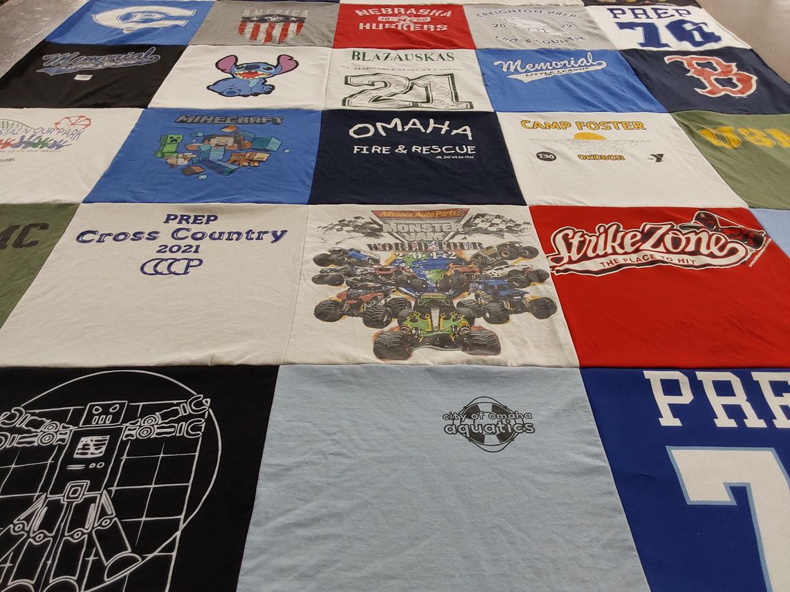 T-shirt quilt featuring prep cross country by Michelle from NE