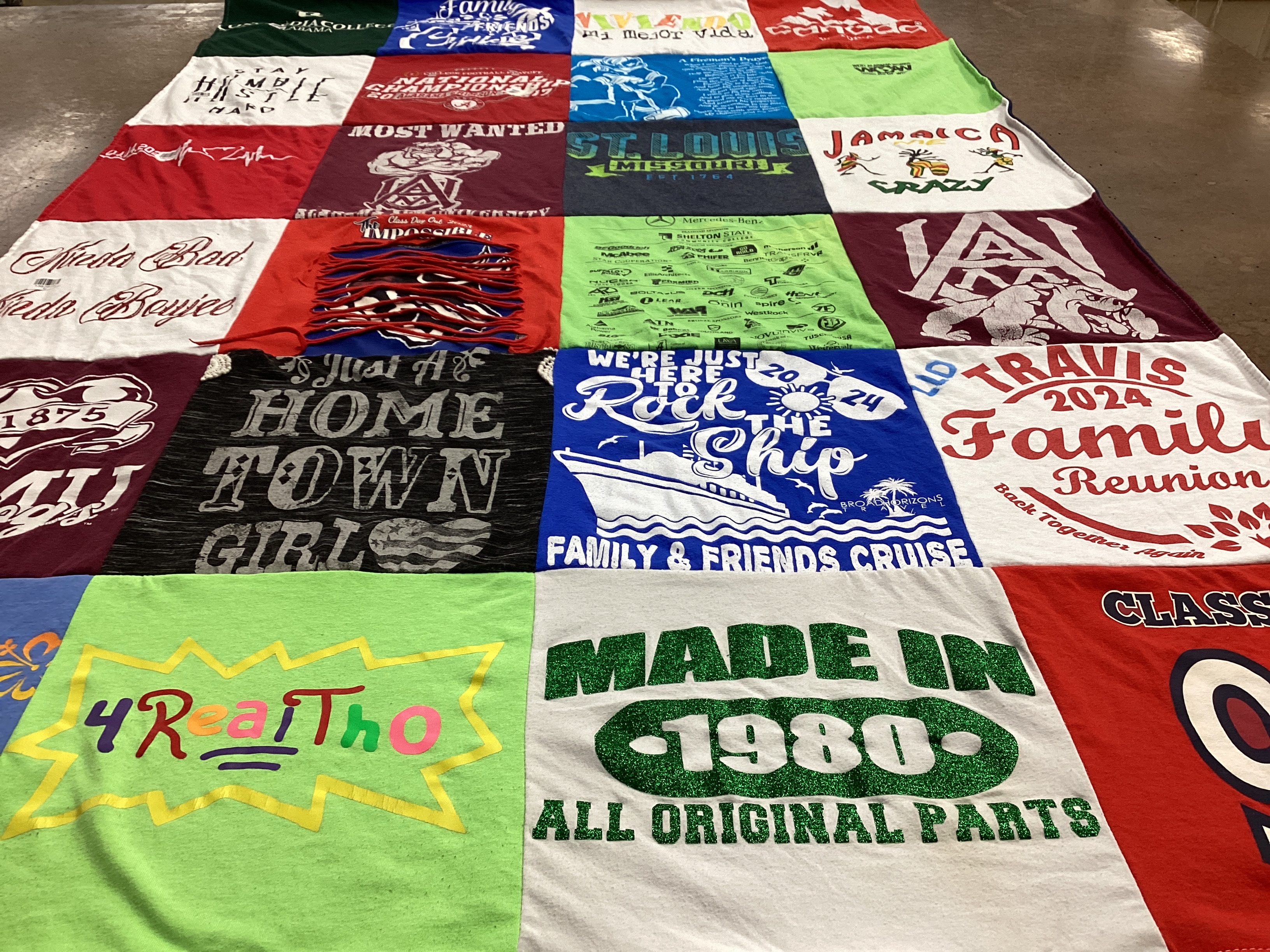 T-shirt quilt from marshall university by Tammi from AL