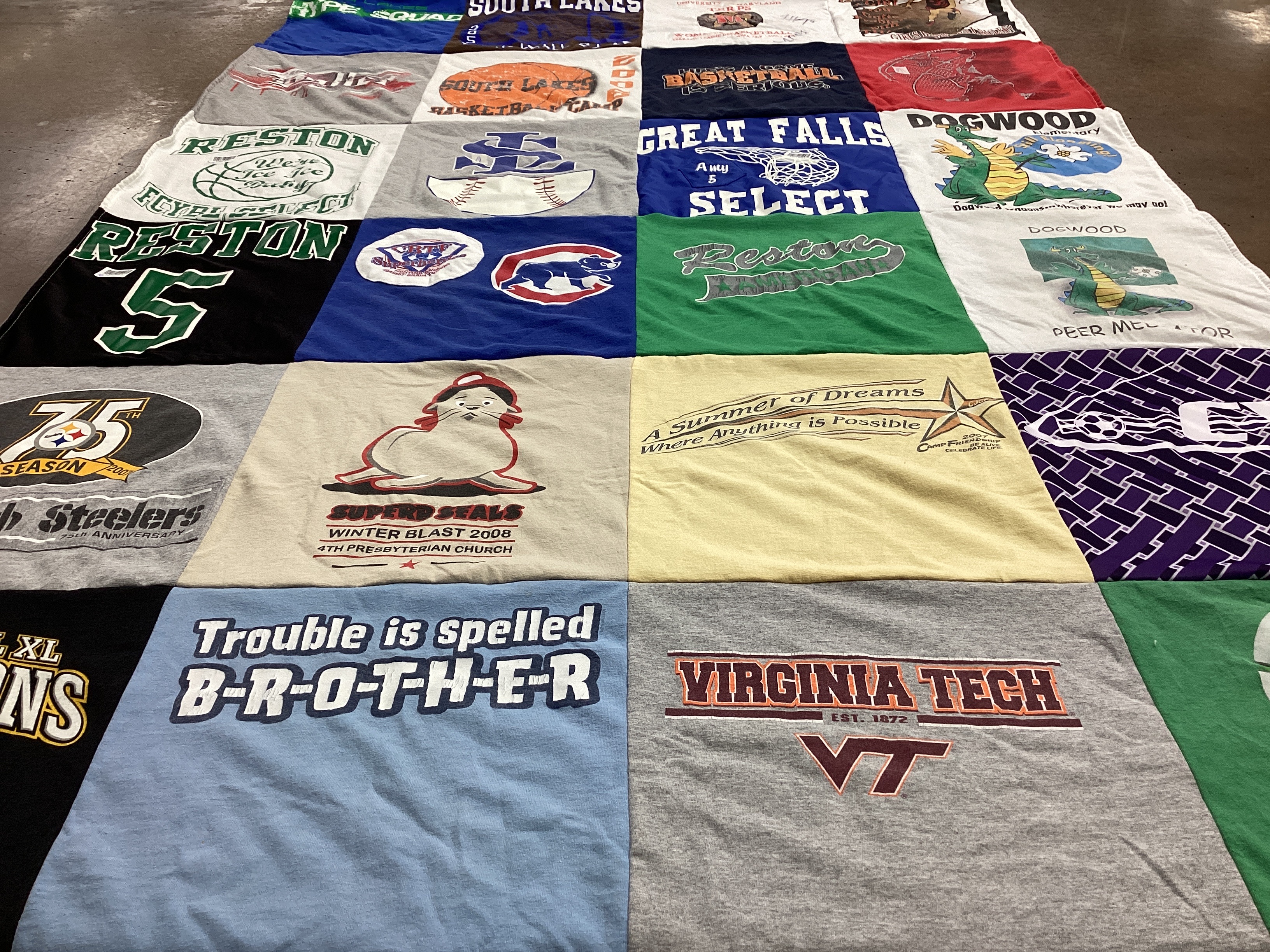 T-shirt quilt featuring pittsburgh steelers by Hannah from VA