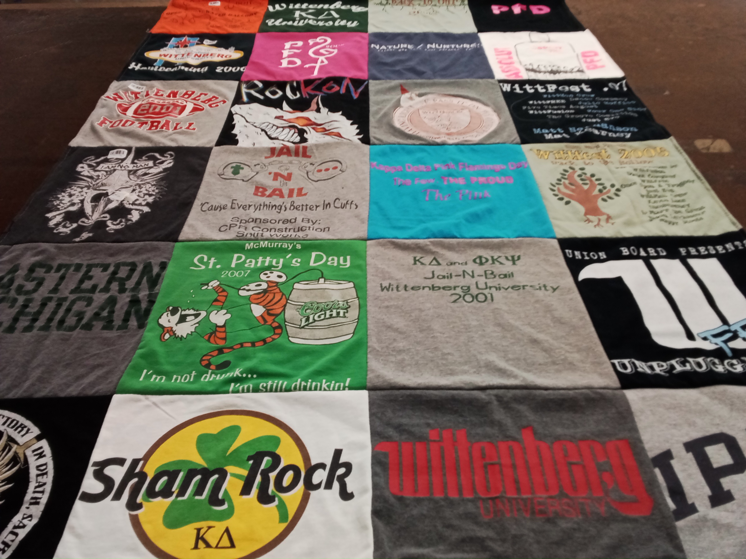 T-shirt quilt featuring eastern michigan university football by Helen from IL