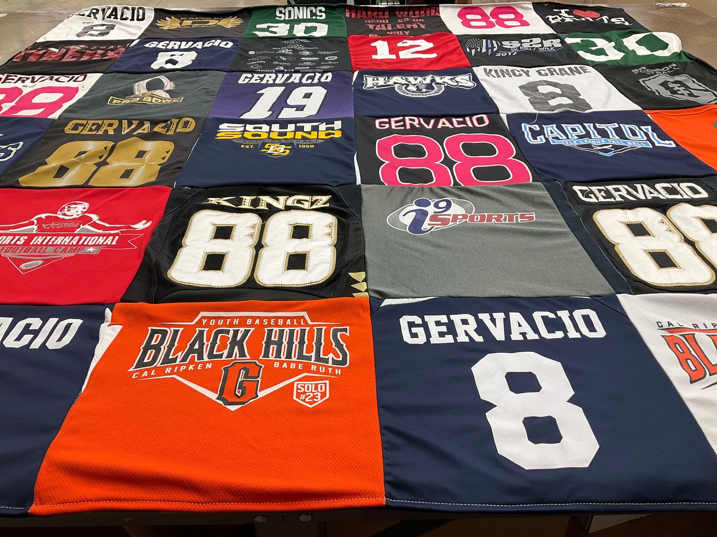 T-shirt quilt featuring kingz by Chantelle from WA