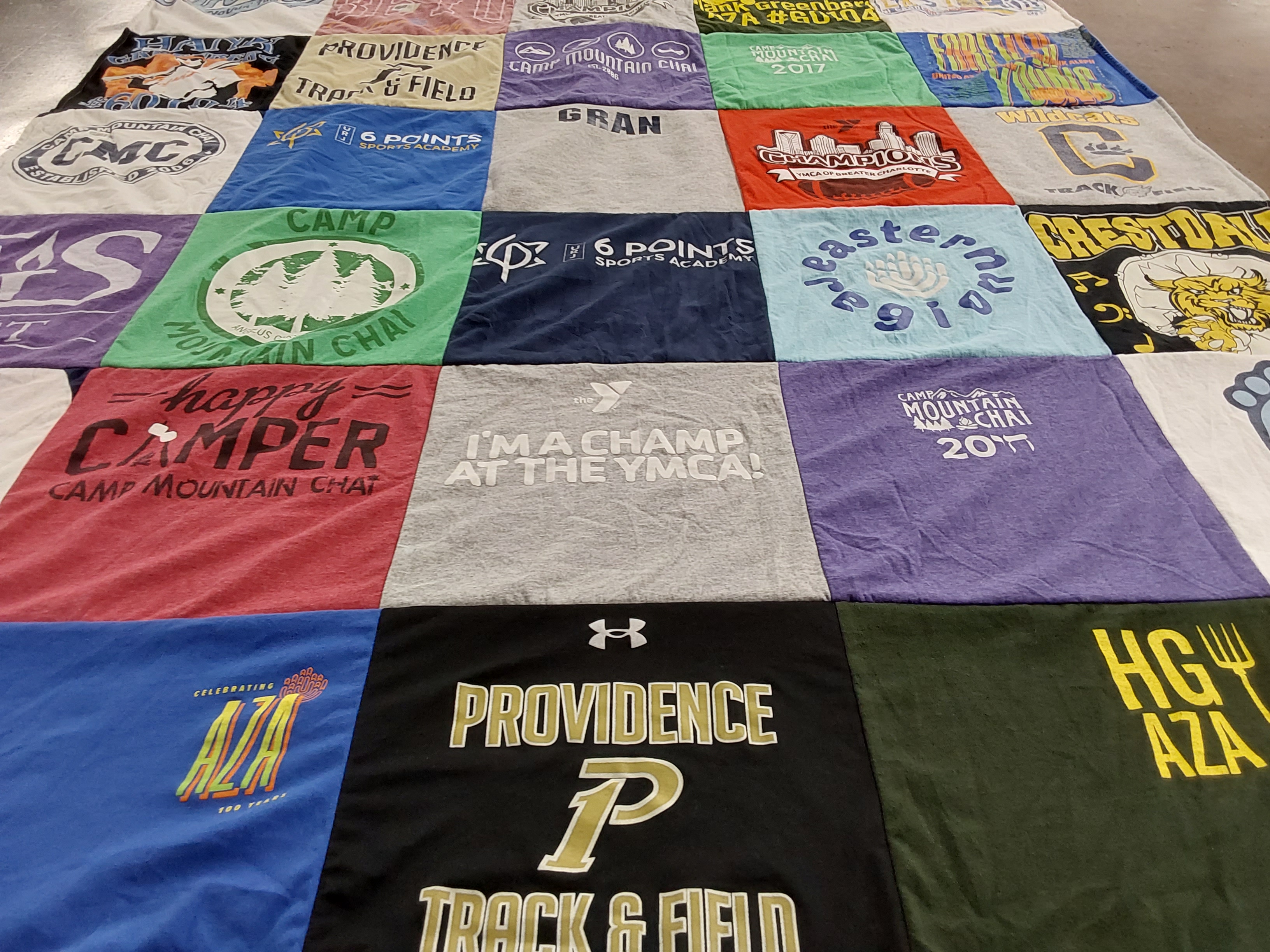 T-shirt quilt featuring providence college track and field by Melissa from NC