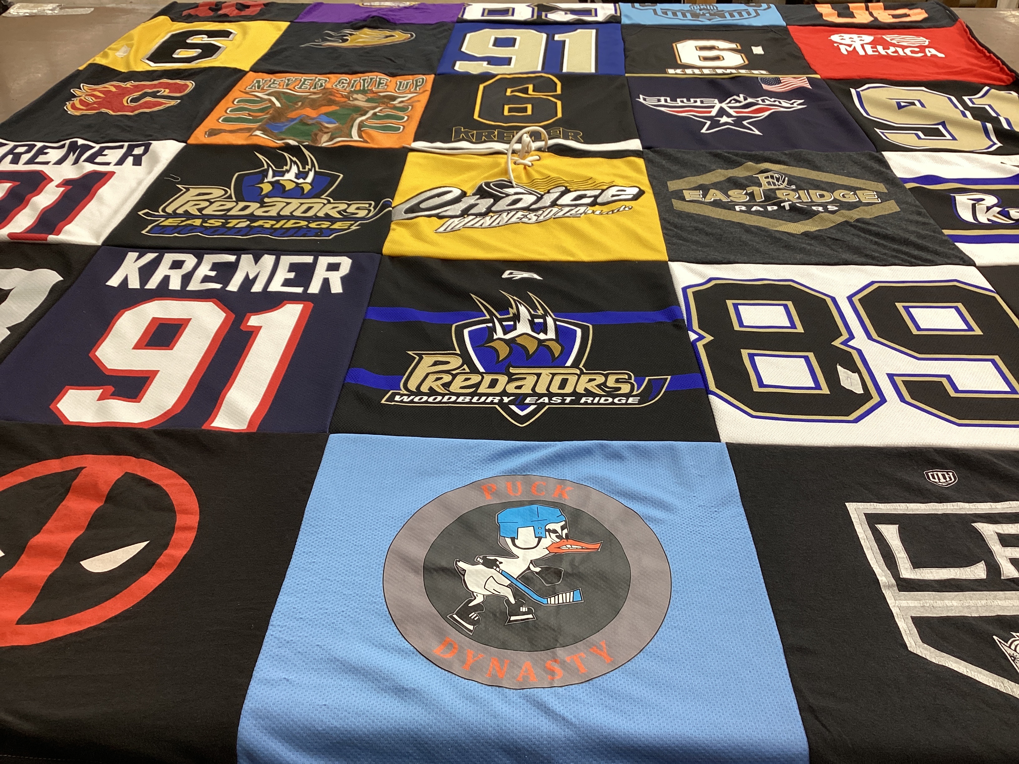 T-shirt quilt featuring predators east ridge by Lisa from MN