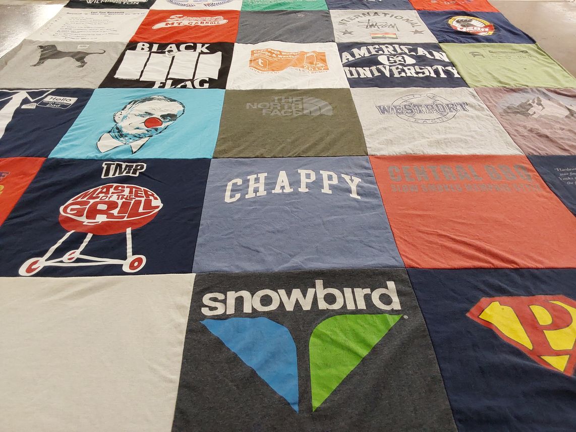 T-shirt quilt from american university by kimberly from CT