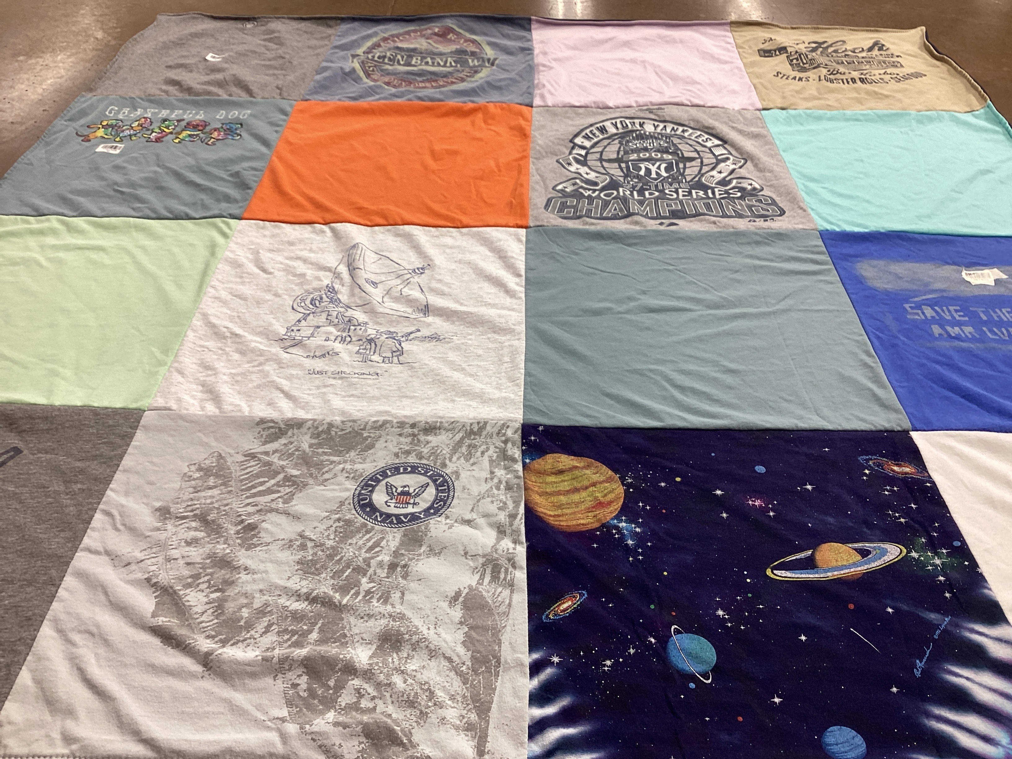 T-shirt quilt featuring new york yankees by Pamela from VA