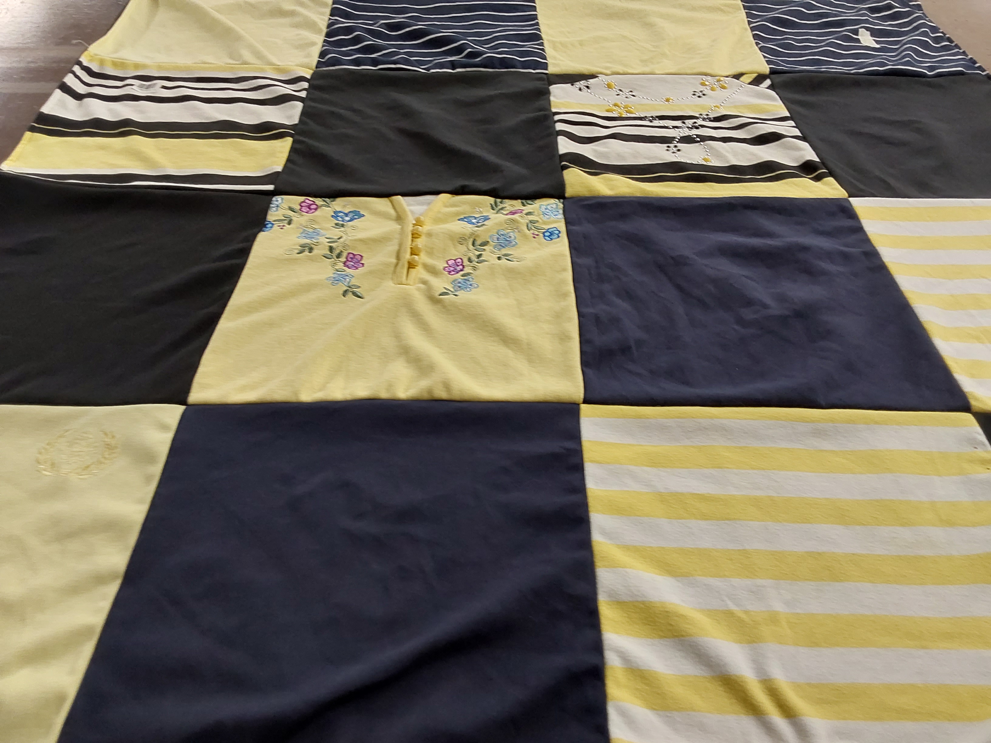 T-shirt quilt with sewing, crafting themes by Paula from GA