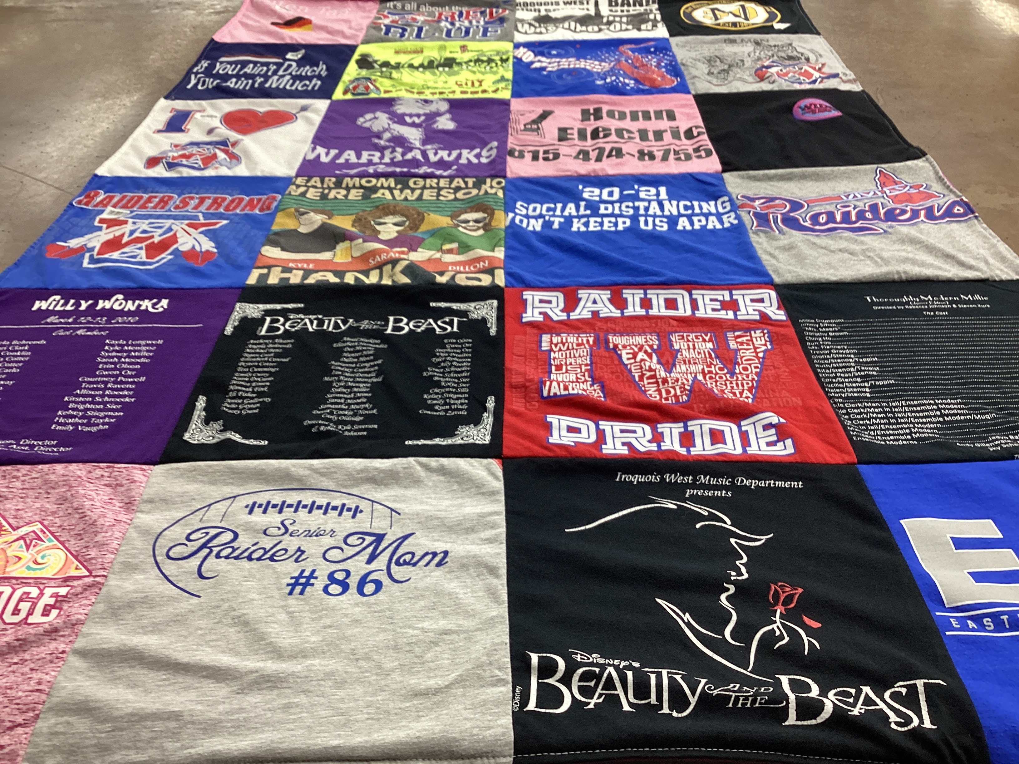 T-shirt quilt featuring raiders by Sarah from IL