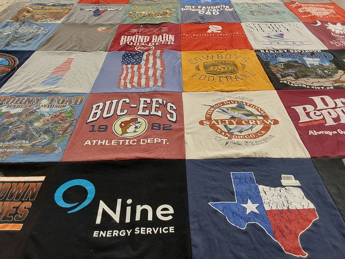 T-shirt quilt from oklahoma state university by Alan from TX