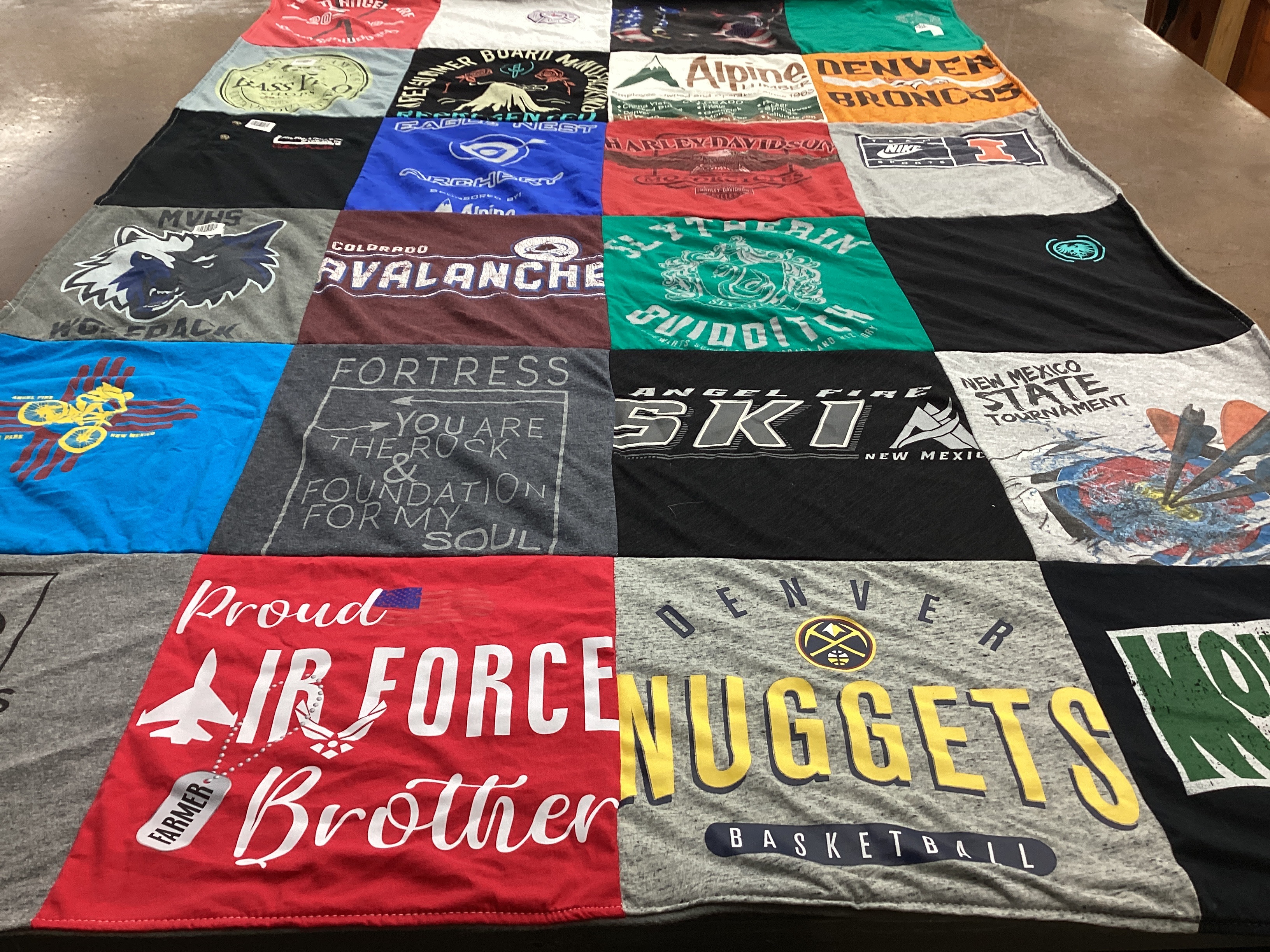 T-shirt quilt featuring denver nuggets by Jackie from NM