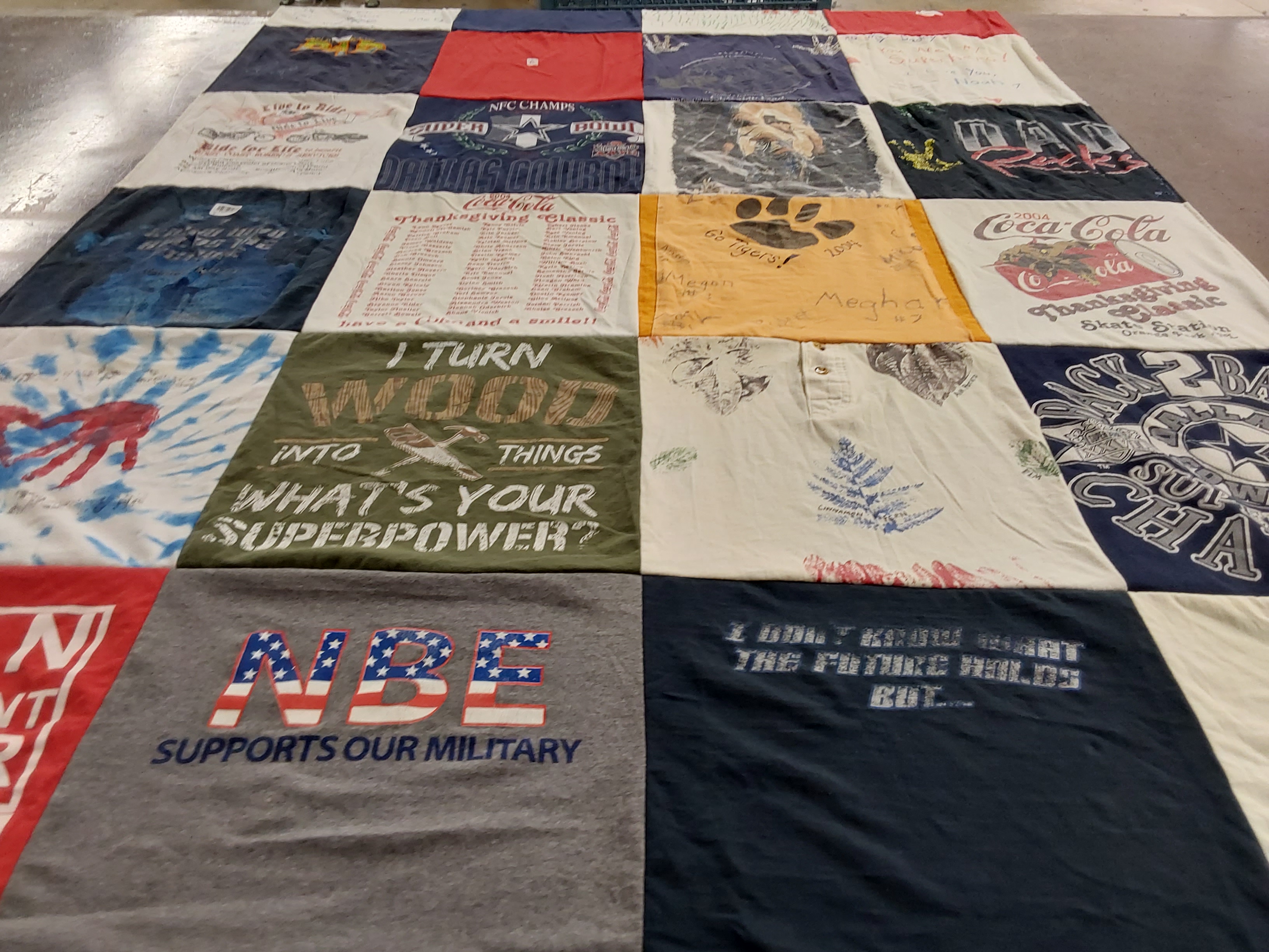 T-shirt quilt featuring dallas cowboys by Mary from FL