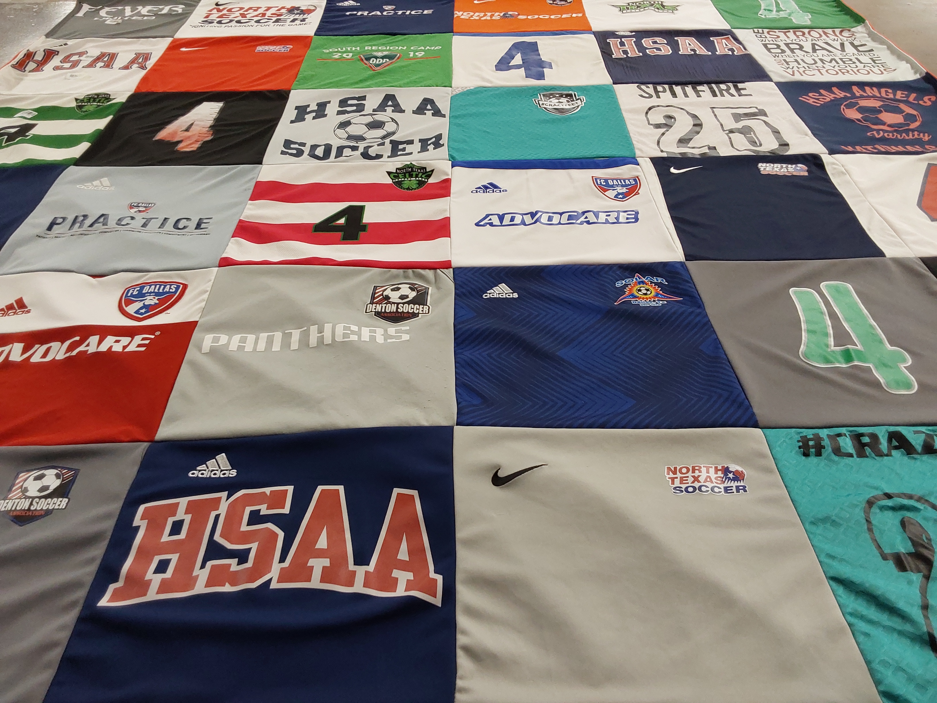 T-shirt quilt featuring fc dallas, hsaa by Sheree from TX