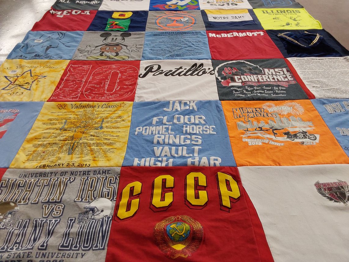 T-shirt quilt from university of notre dame, penn state university by john from IL