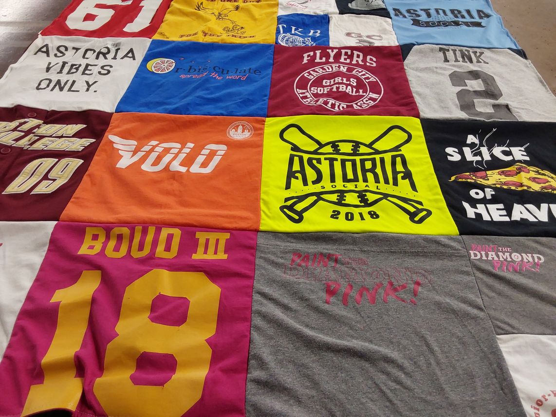 T-shirt quilt from boston college by Brianne from MA
