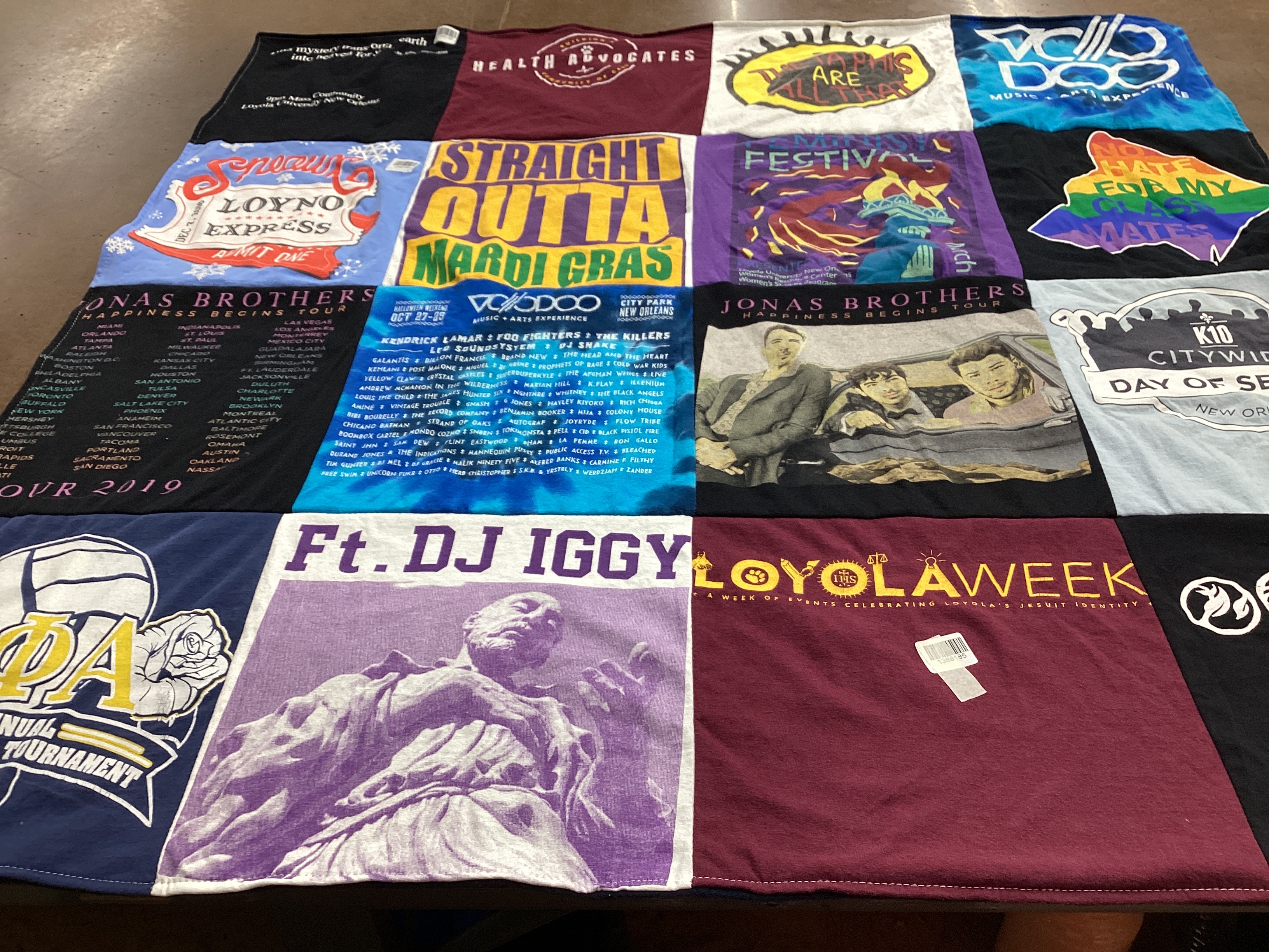 T-shirt quilt from loyola university by Lady from FL