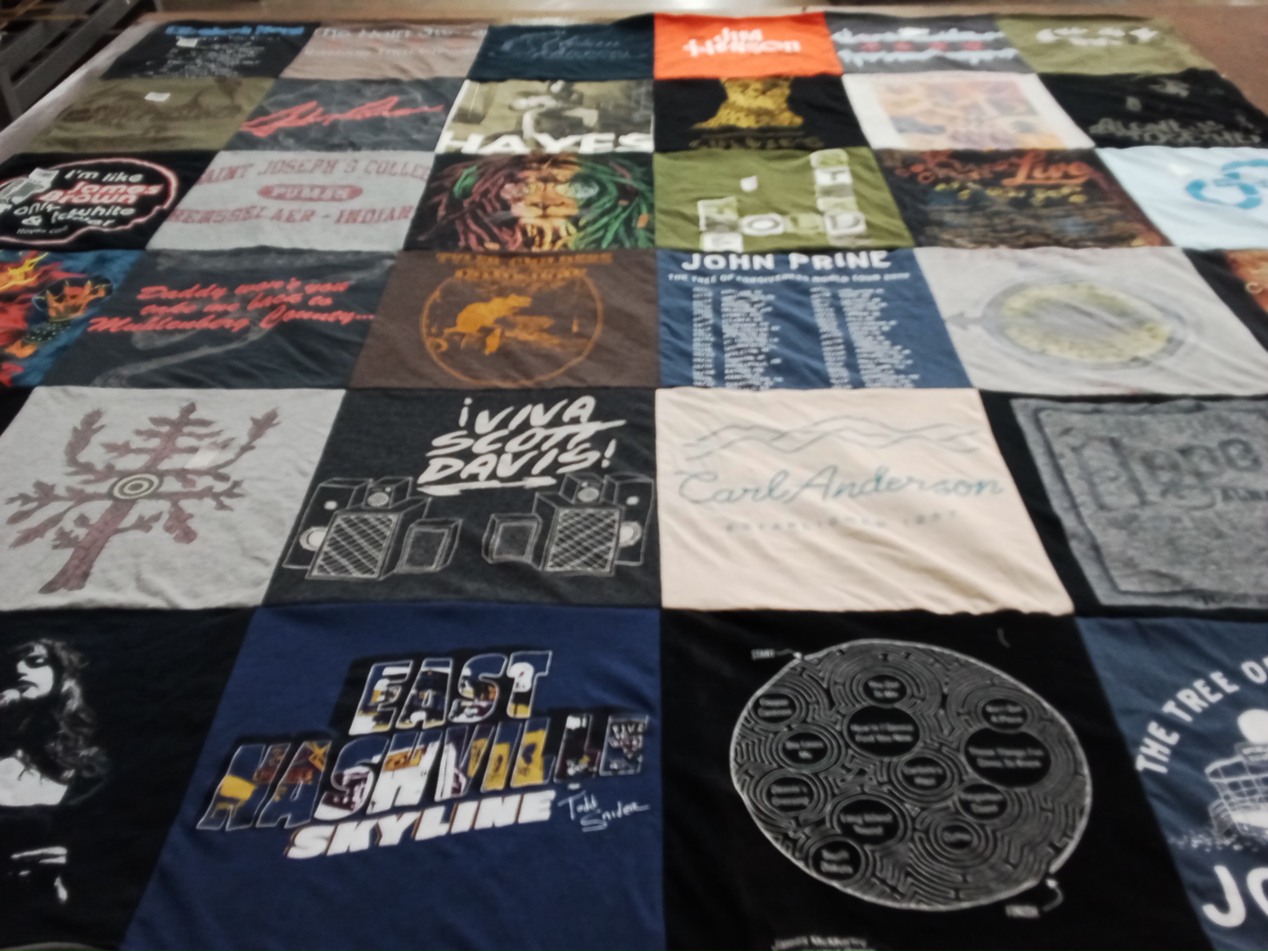 T-shirt quilt from st. joseph's college by David from IL