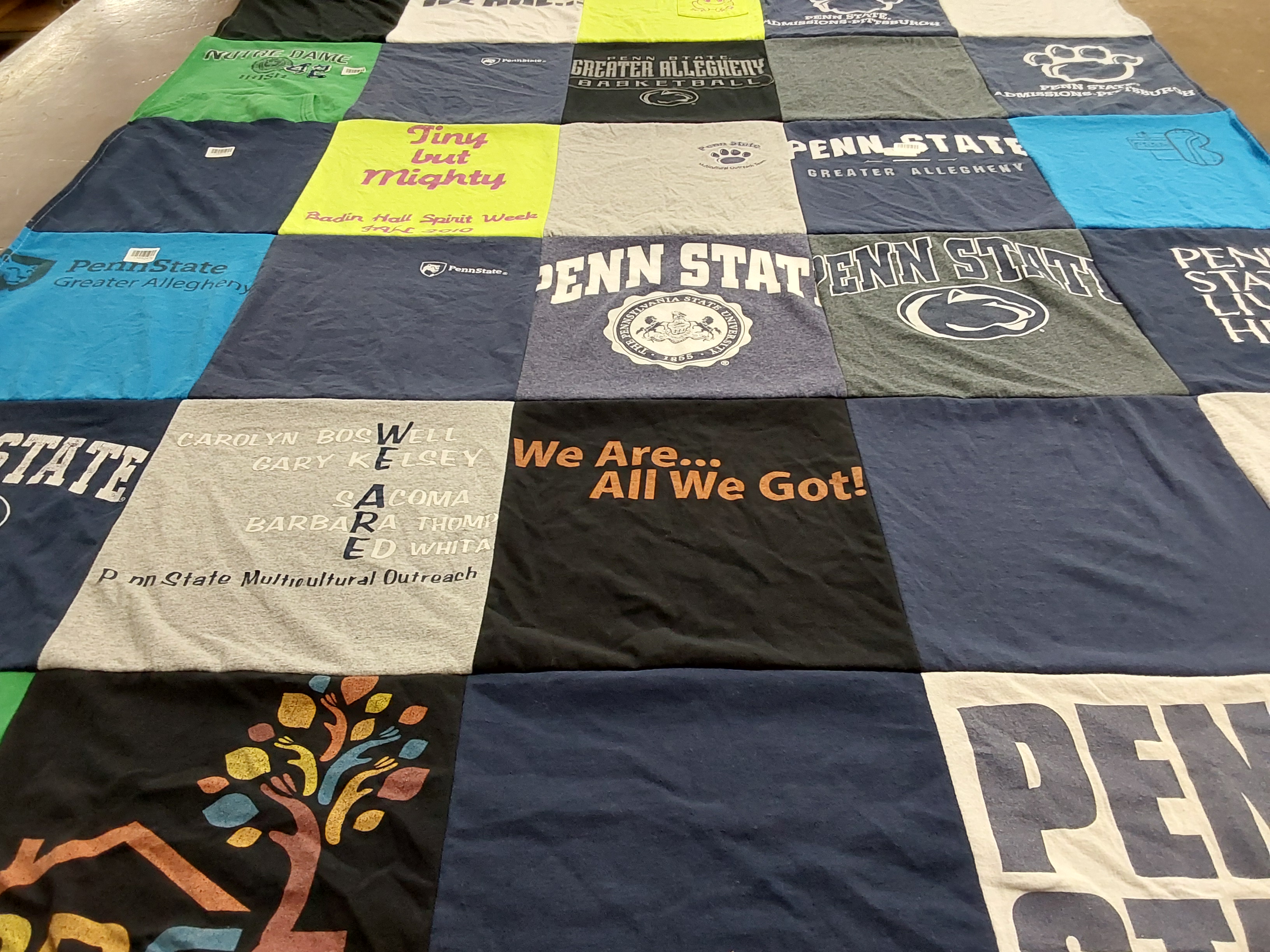 T-shirt quilt featuring penn state university basketball by Rachael from PA