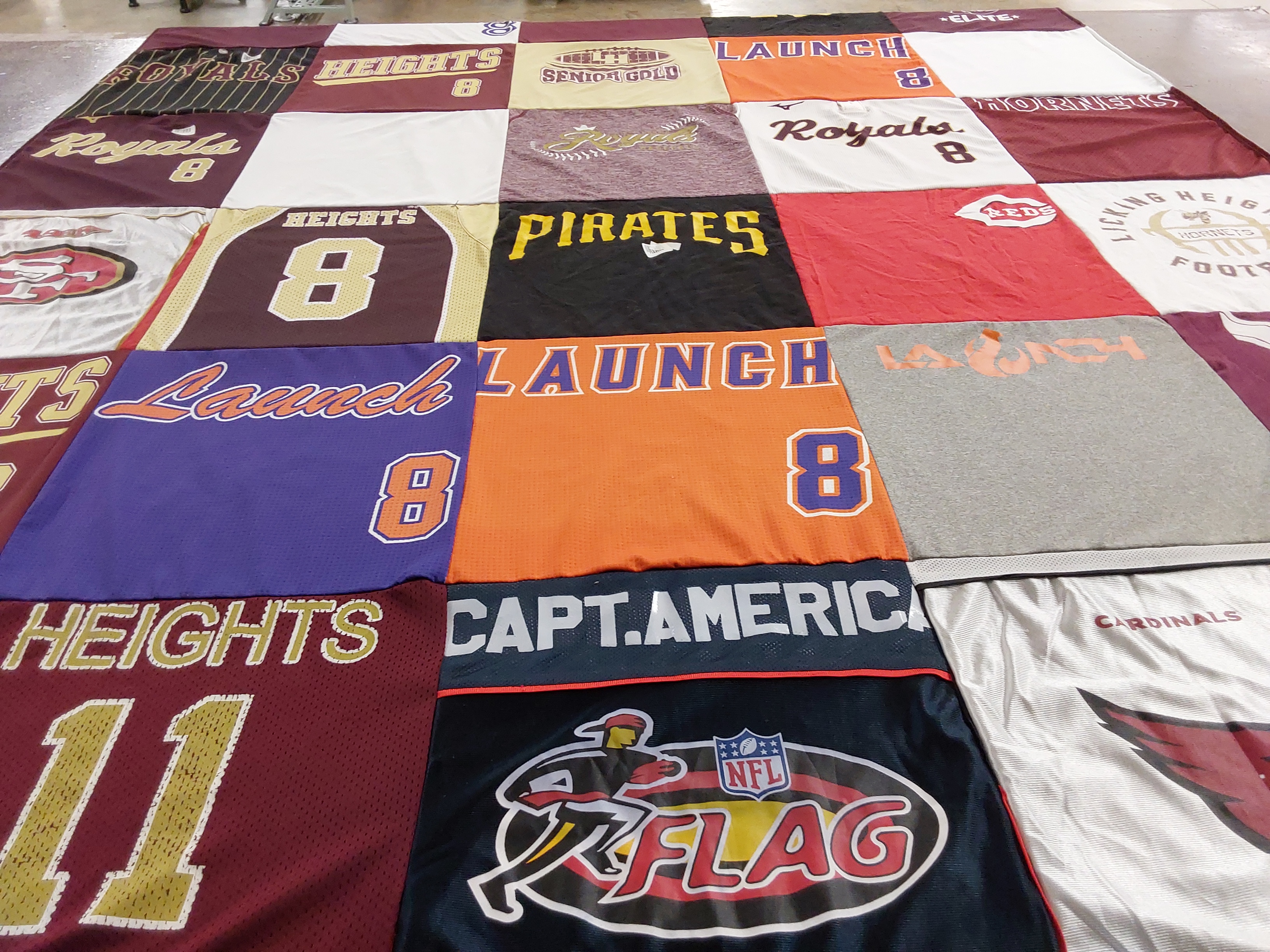 T-shirt quilt featuring licking heights football by Virginia from OH
