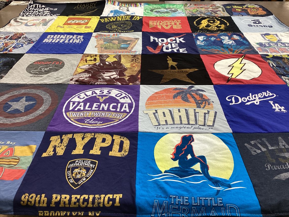 T-shirt quilt featuring los angeles dodgers by Andy from CA