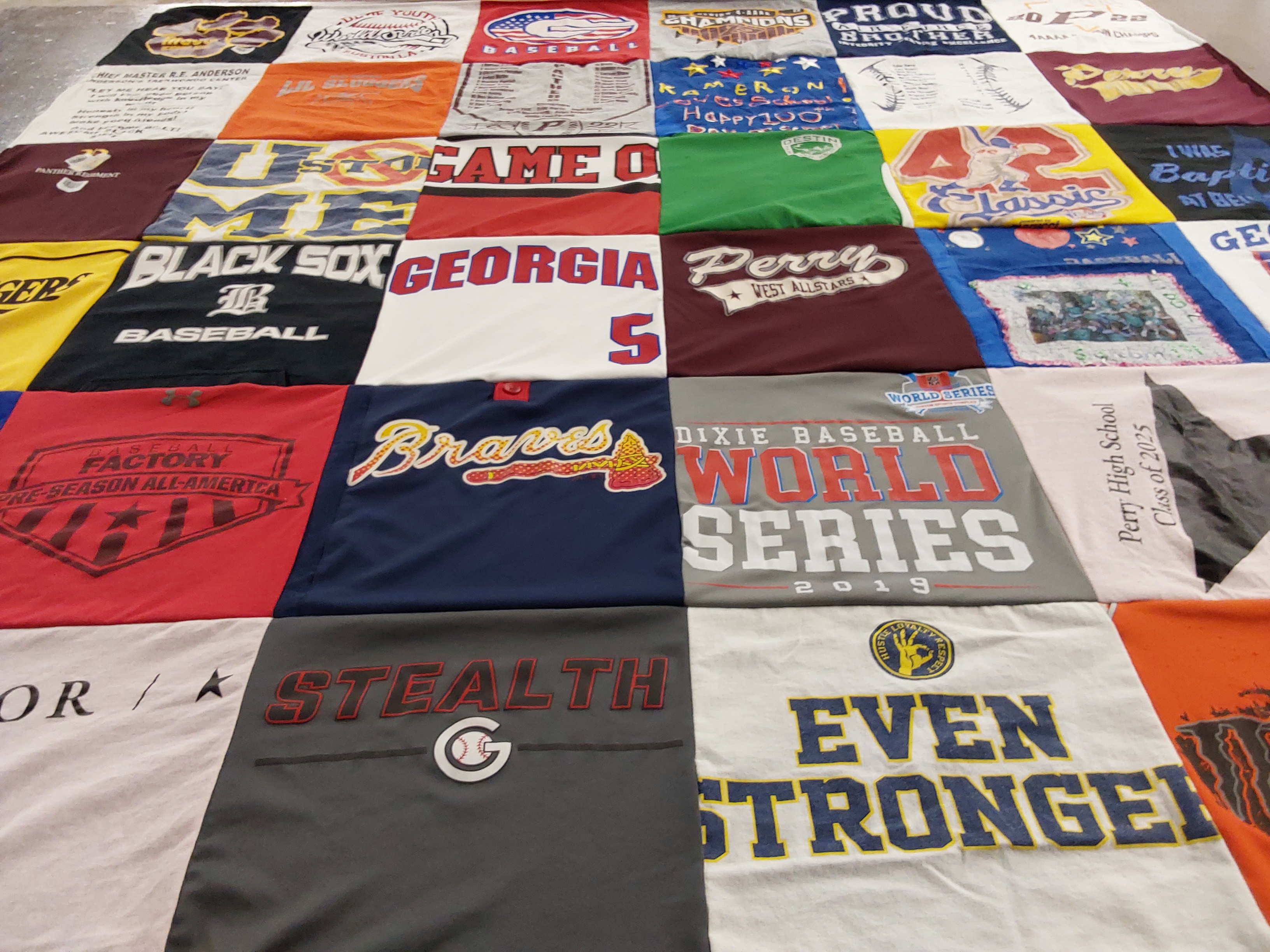 T-shirt quilt featuring braves by Danilia from GA
