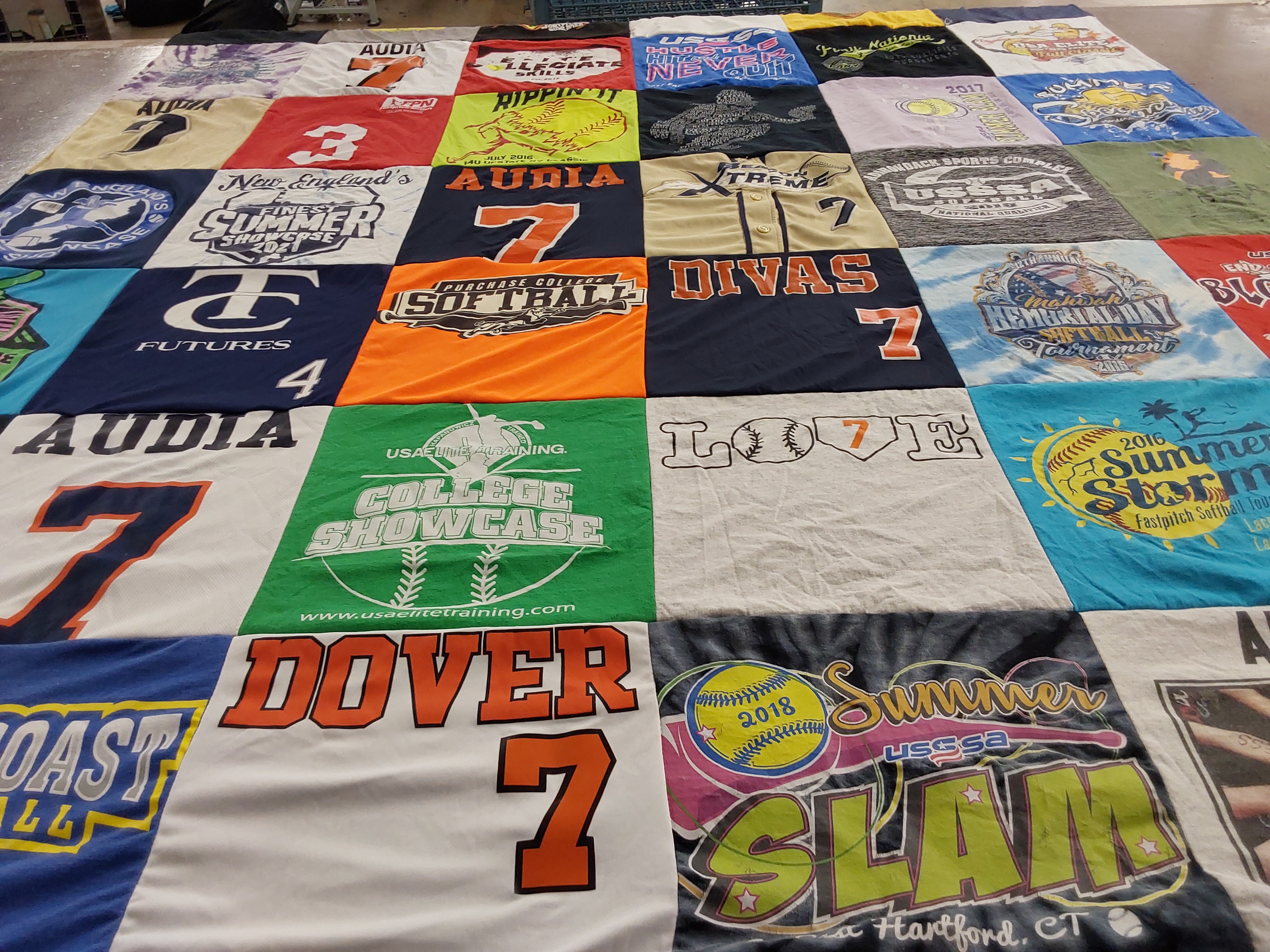 T-shirt quilt featuring new england divas by Nicole from NY