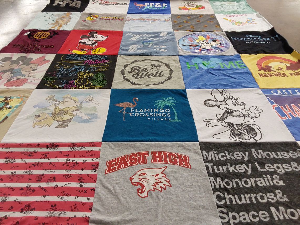 T-shirt quilt from east high school by Tara from FL