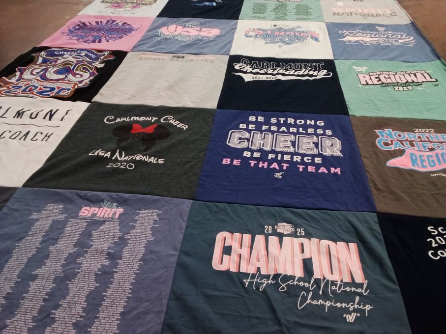 T-shirt quilt from carlmont high school by Kalina from CA