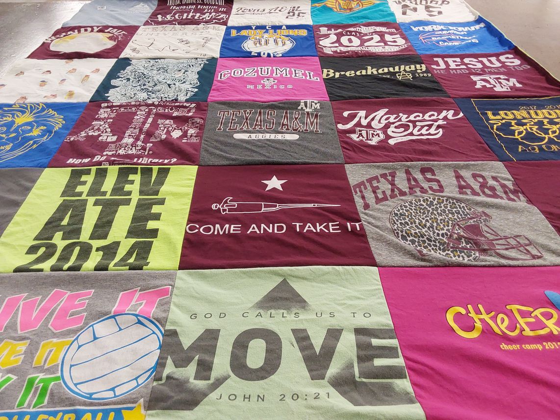 T-shirt quilt from texas a&m university by Amy from TX