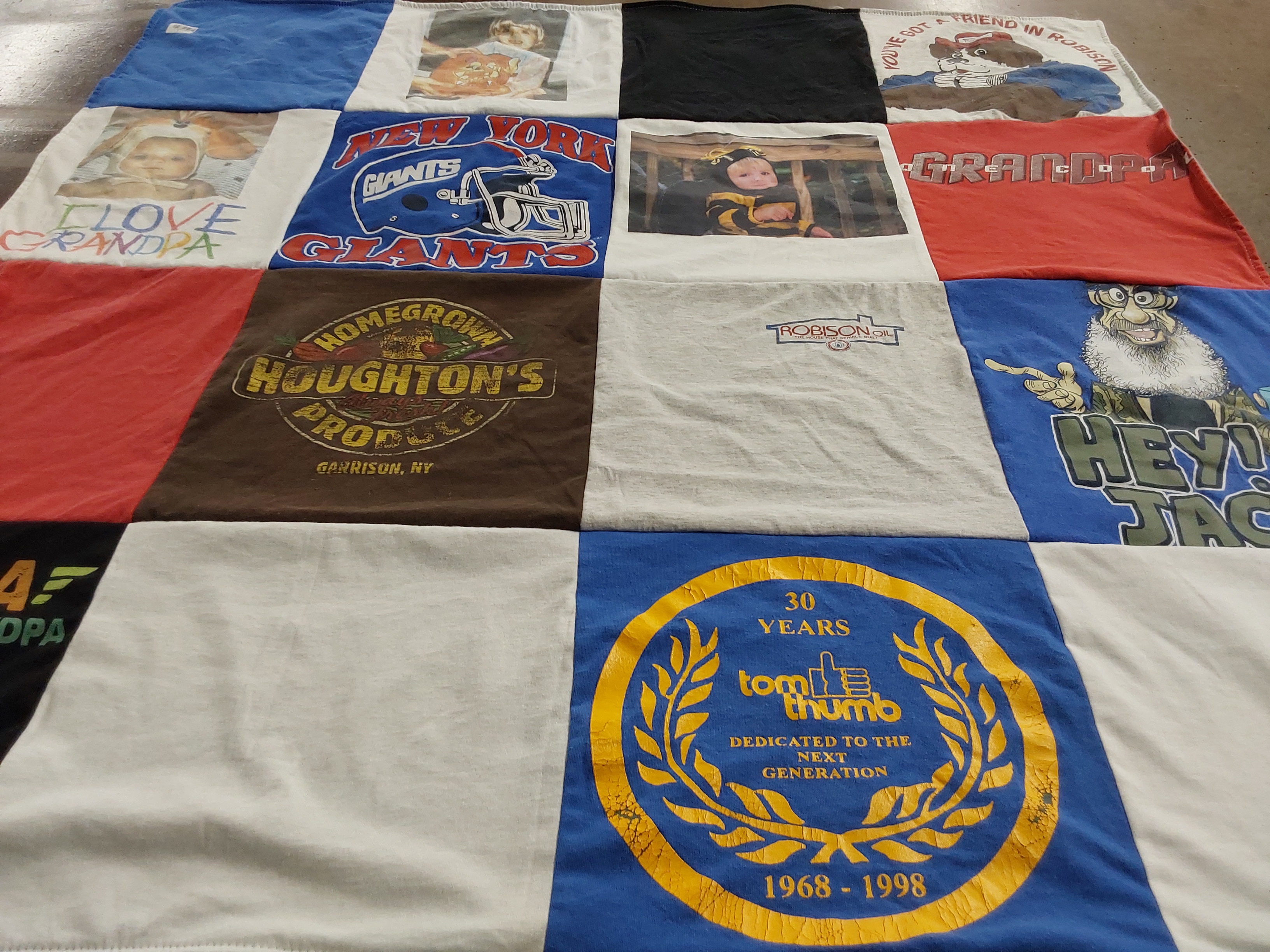T-shirt quilt featuring new york giants by Christine from NY