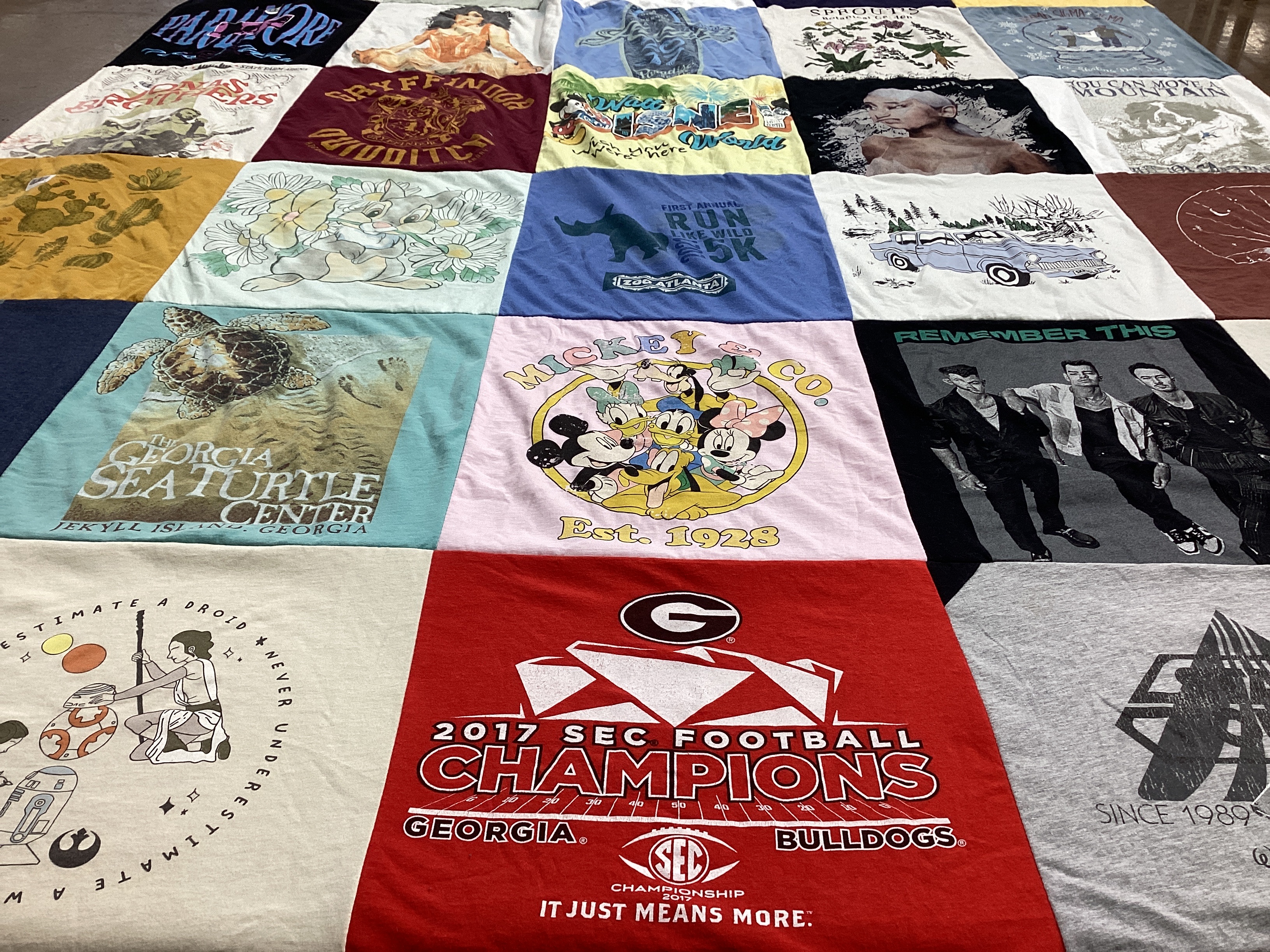 T-shirt quilt featuring georgia bulldogs football by Sarah from GA