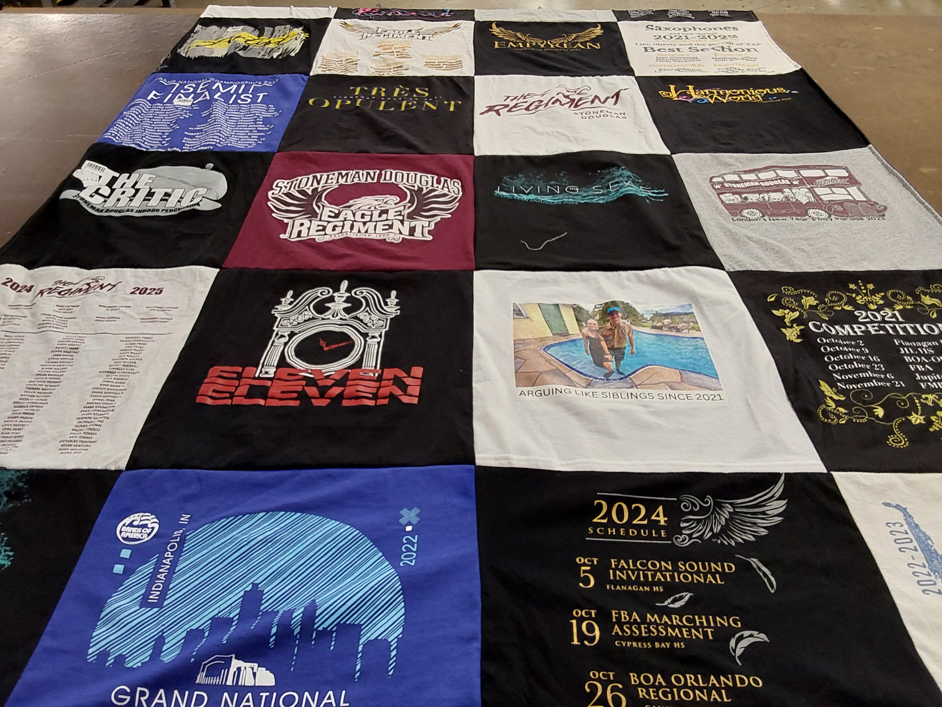 T-shirt quilt from stoneman douglas high school by Michael from FL