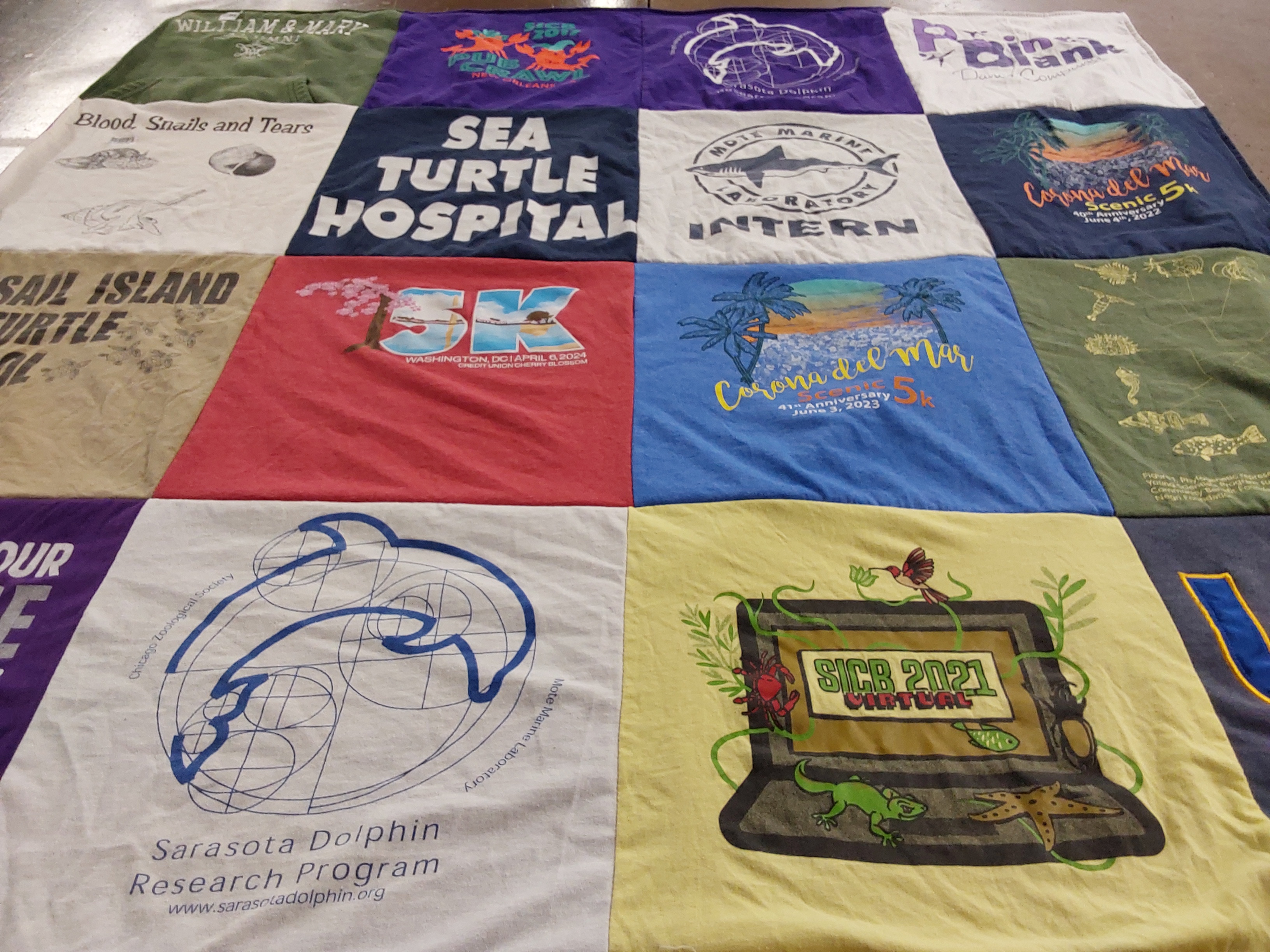 T-shirt quilt from william and mary university by Cooper from DC
