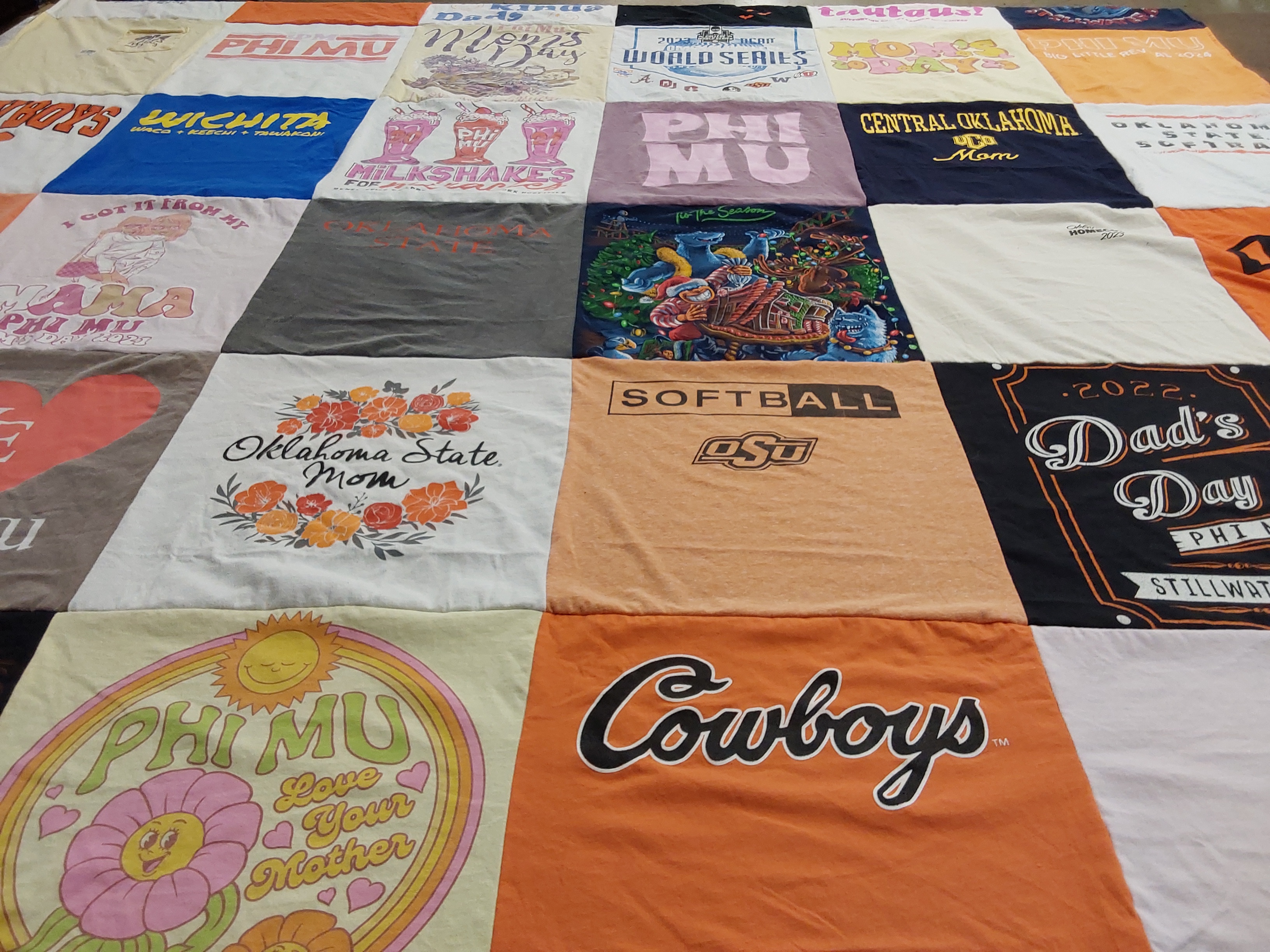 T-shirt quilt from oklahoma state university by WENDY from OK