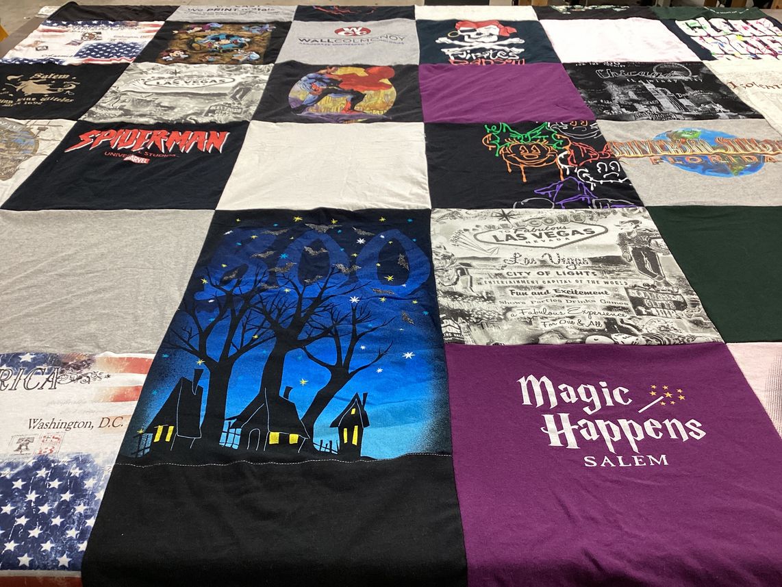 T-shirt quilt from university of florida, university of washington by FAITH from OK